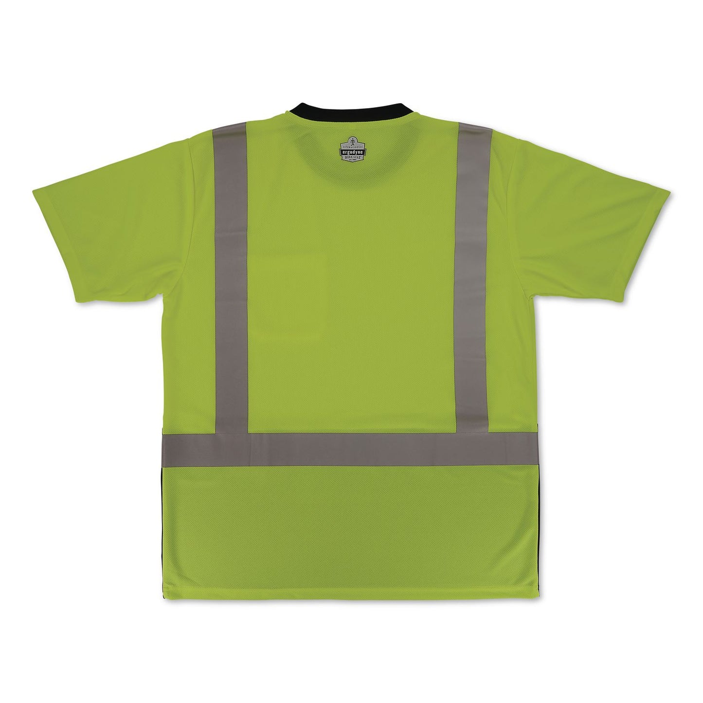 GloWear 8286BK Class 2 Essential Hi-Vis T-Shirt with Black Bottom, 3X-Large, Lime