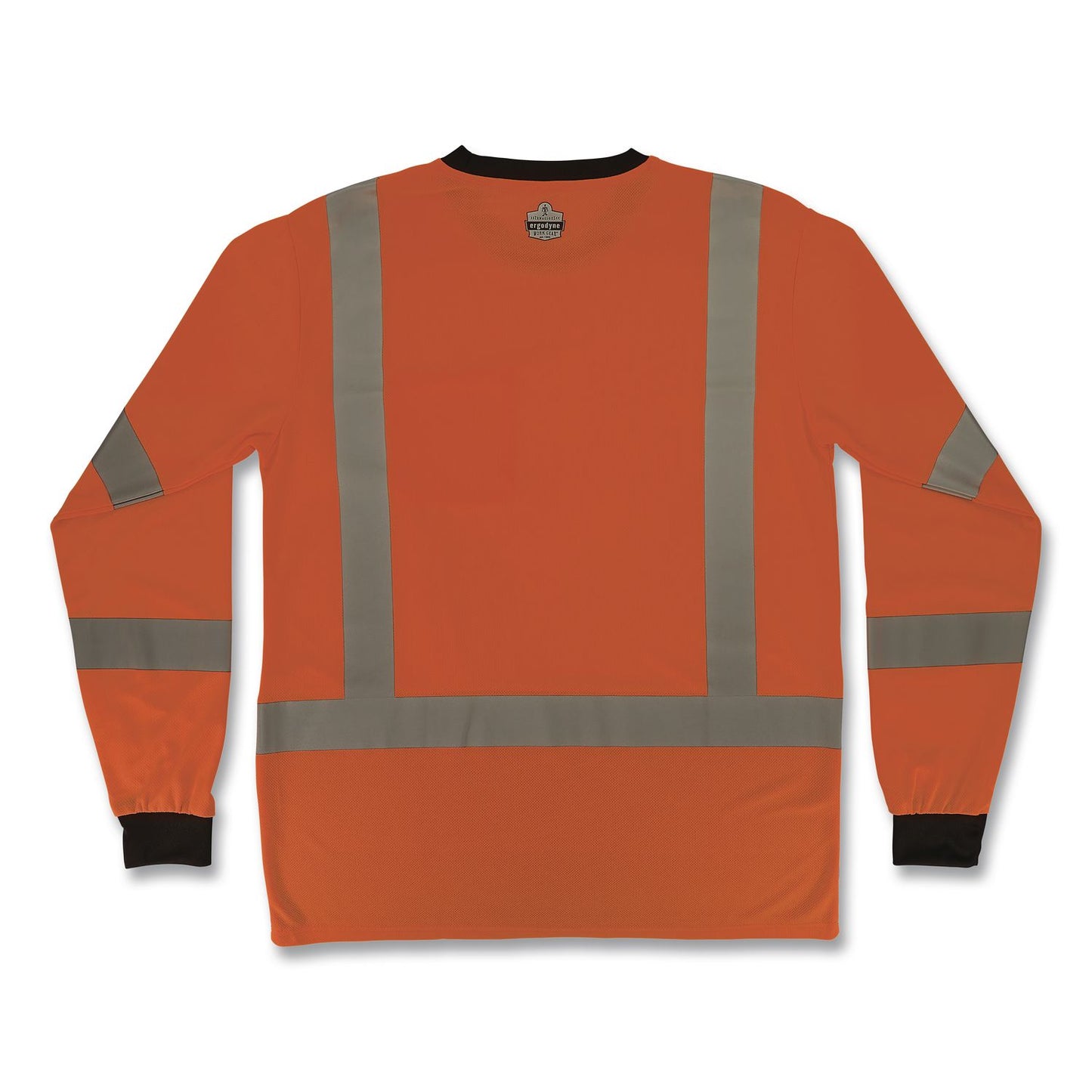 GloWear 8369BK Class 3 Essential Hi-Vis Long Sleeve T-Shirt with Black Bottom, 5X-Large, Orange