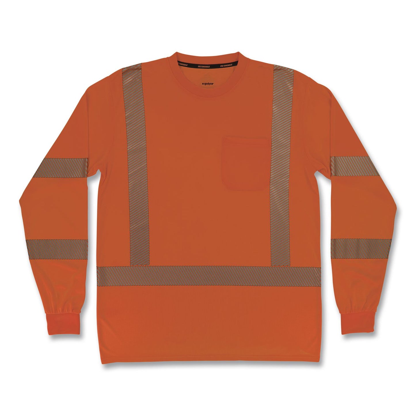 GloWear 8370 Class 3 Performance Hi-Vis Long Sleeve T-Shirt, 5X-Large, Orange