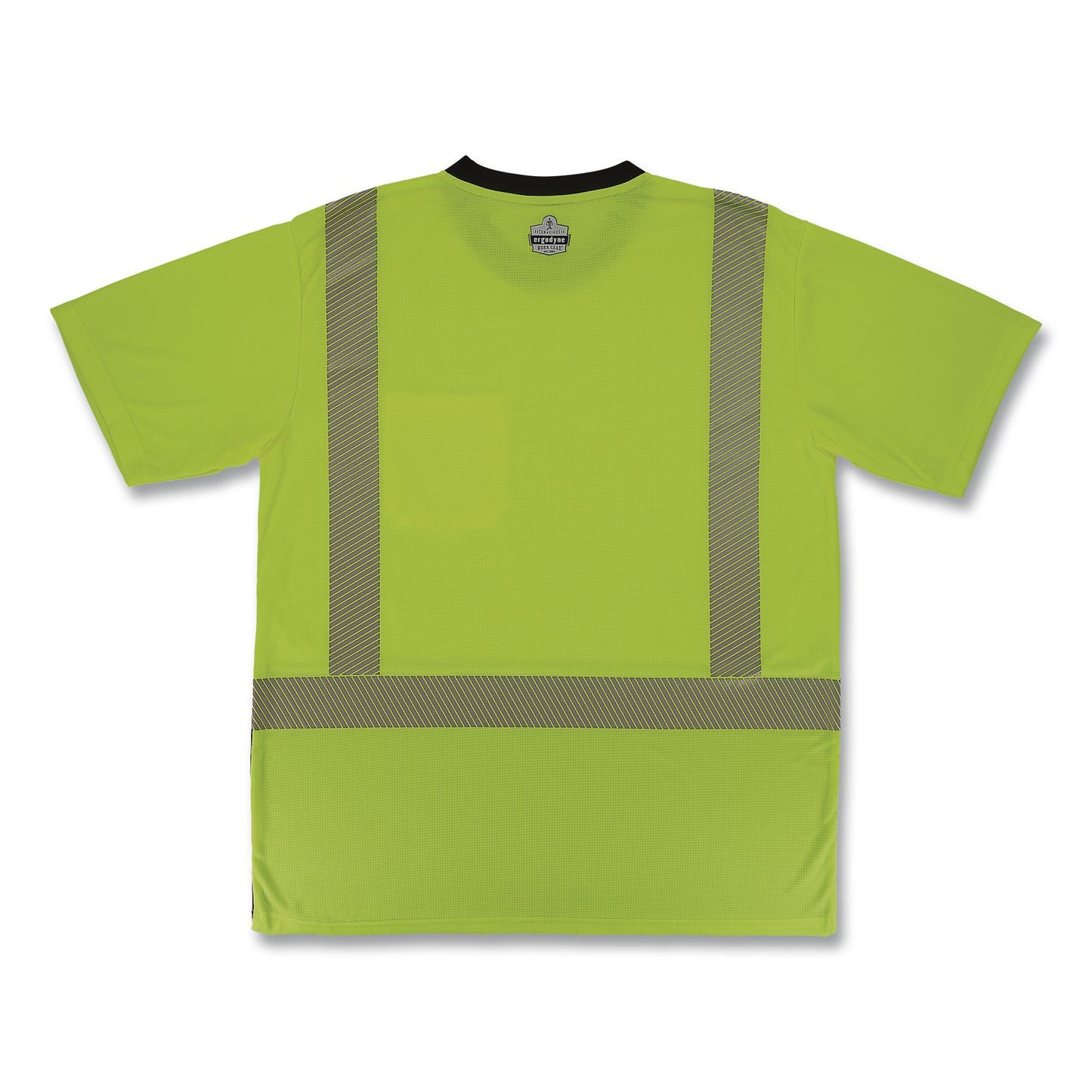 GloWear 8294BK Class 2 Performance Hi-Vis T-Shirt with Black Bottom, Small, Lime