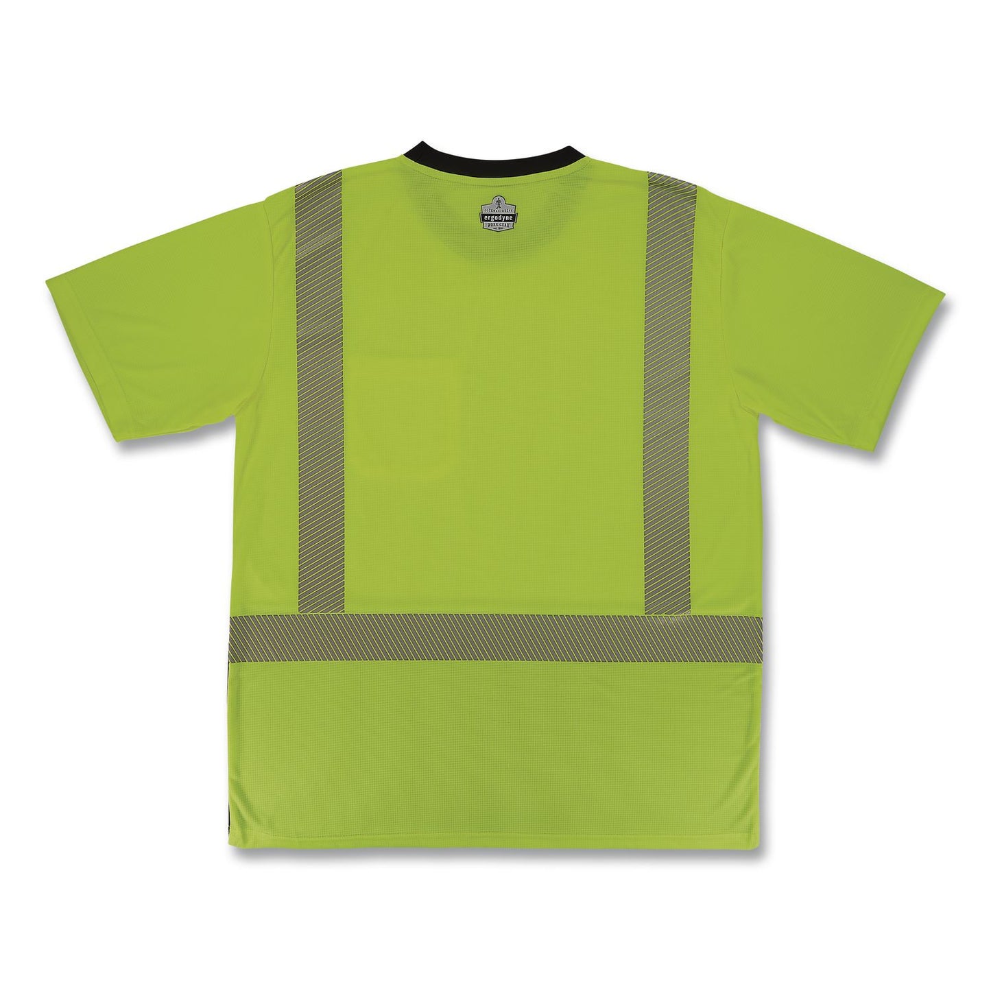 GloWear 8294BK Class 2 Performance Hi-Vis T-Shirt with Black Bottom, Large, Lime