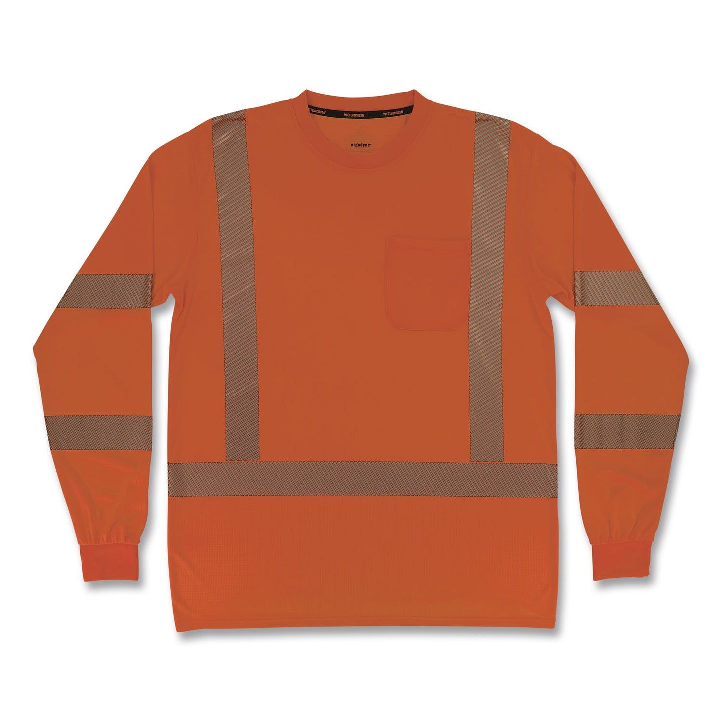 GloWear 8370 Class 3 Performance Hi-Vis Long Sleeve T-Shirt, X-Large, Orange
