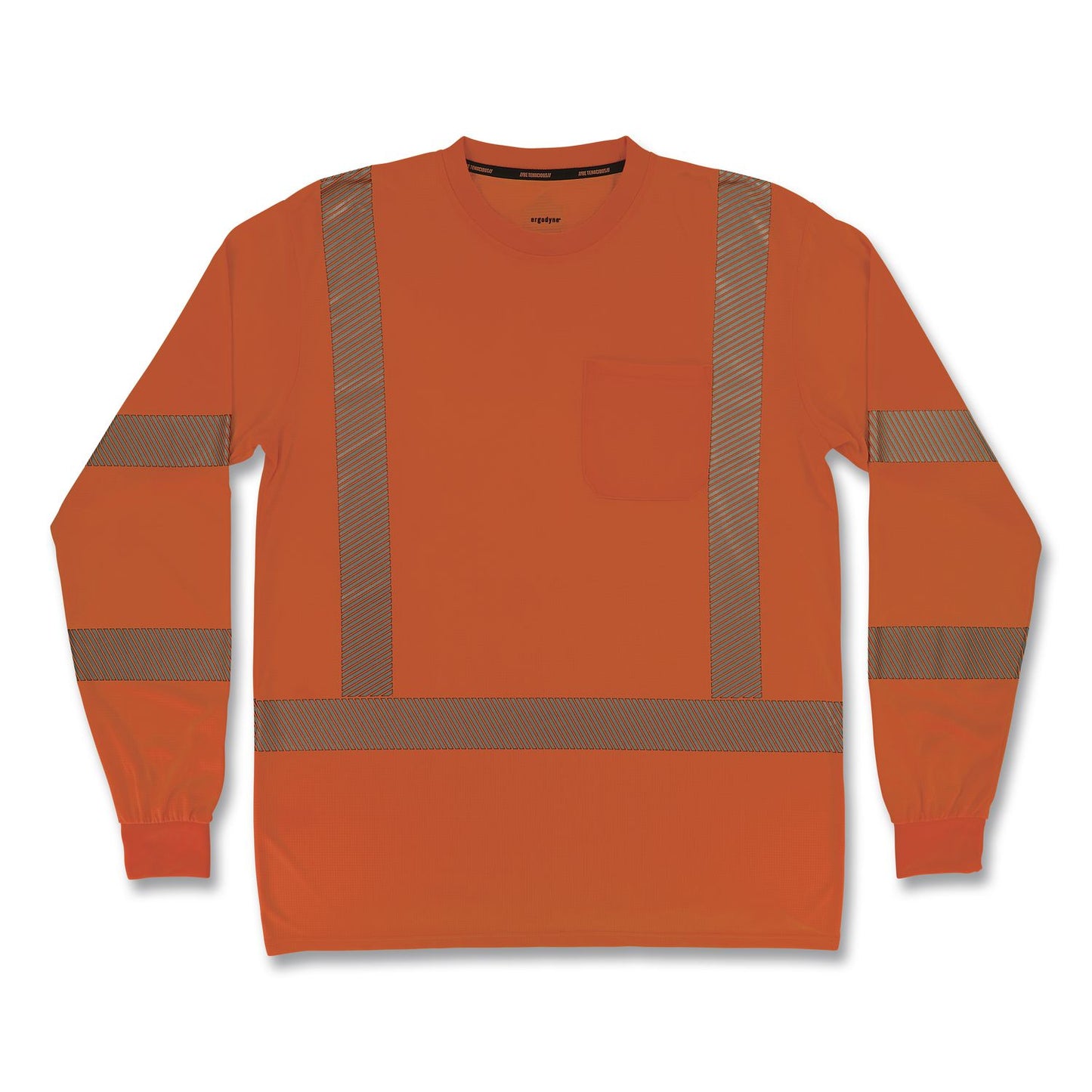 GloWear 8370 Class 3 Performance Hi-Vis Long Sleeve T-Shirt, 2X-Large, Orange