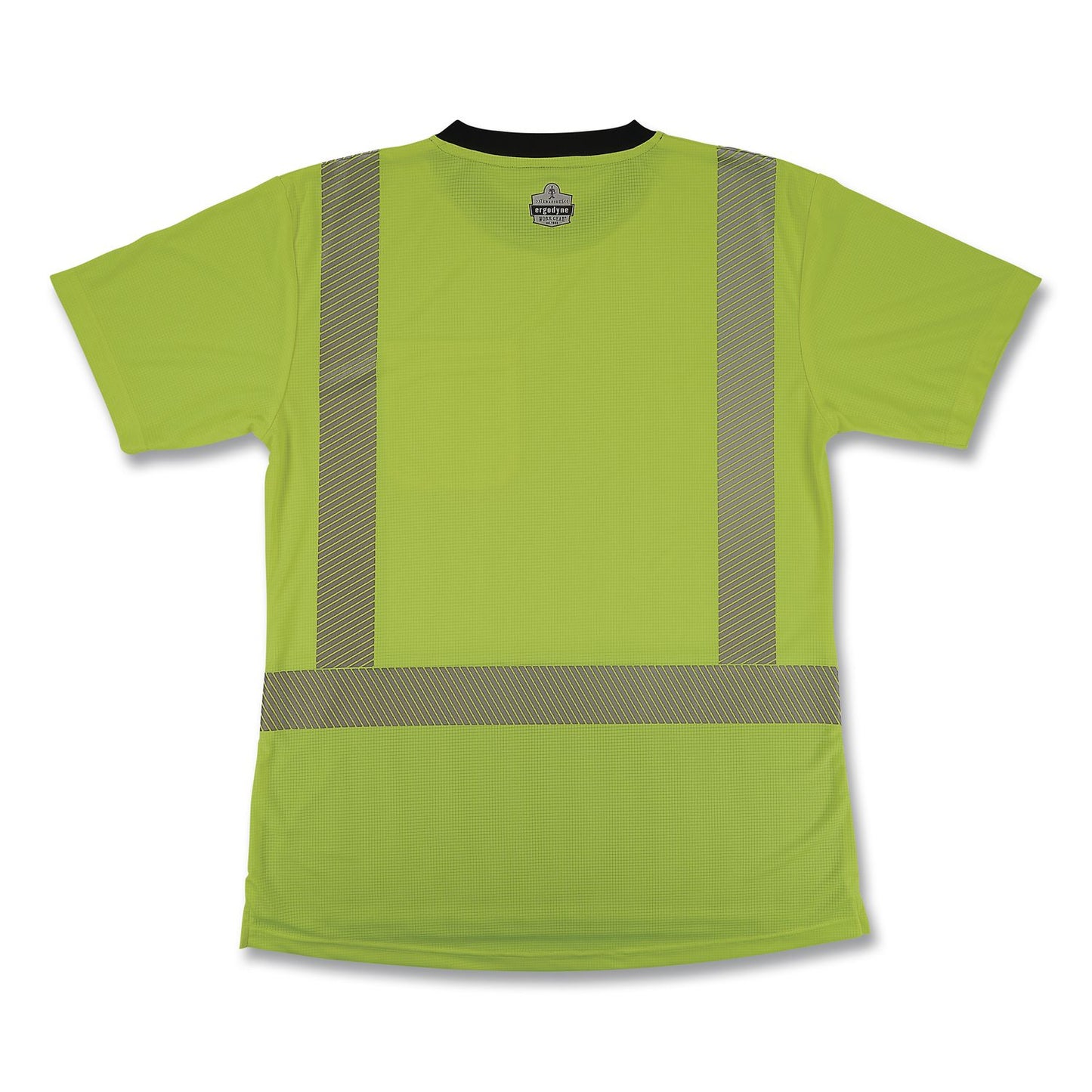GloWear 8276BK Class 2 Women's Performance Hi-Vis T-Shirt with Black Bottom, X-Small, Lime