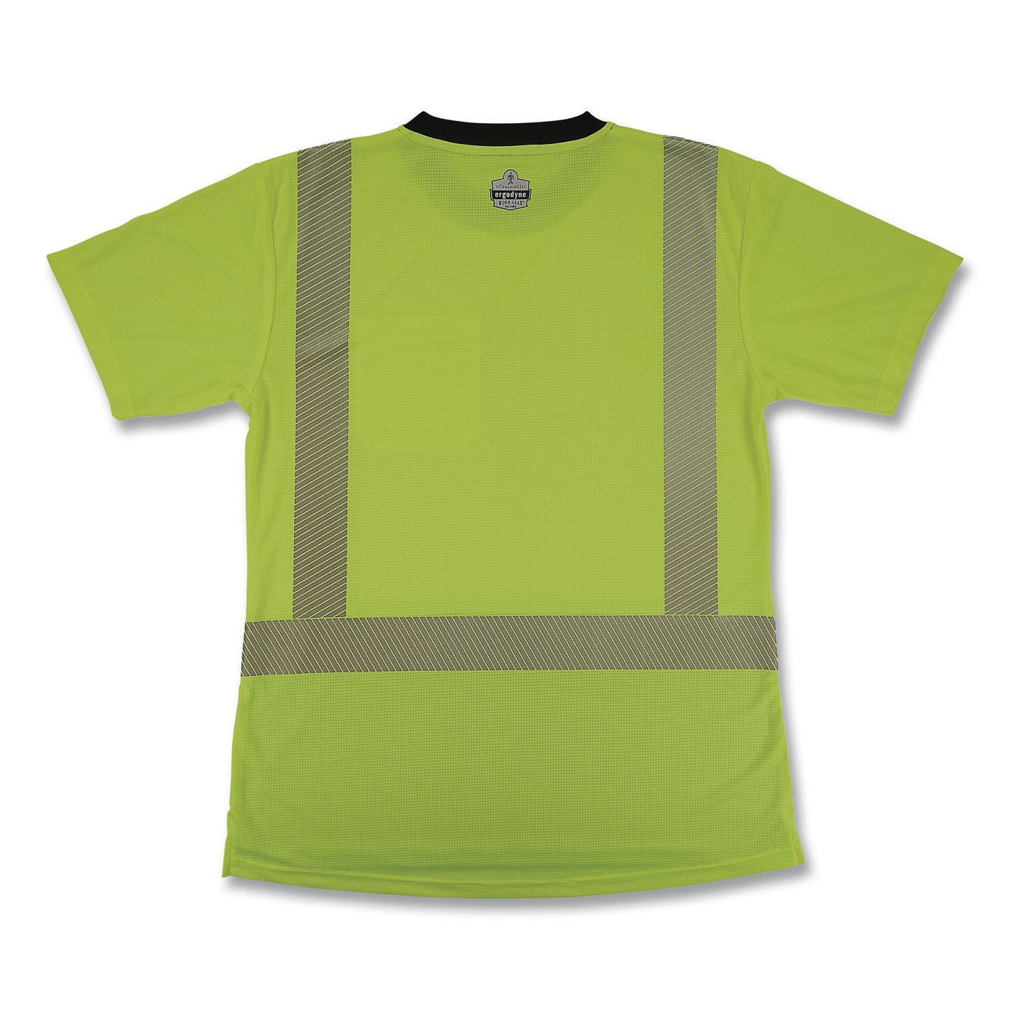 GloWear 8276BK Class 2 Women's Performance Hi-Vis T-Shirt with Black Bottom, Small, Lime