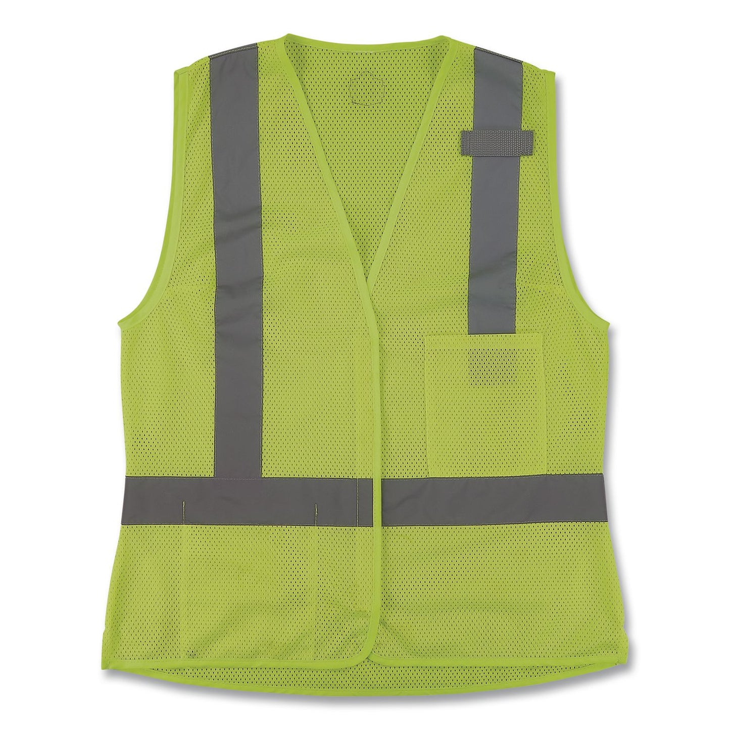 GloWear 8210HLW-S Class 2 Women's Hi-Vis Vest with Hook-and-Loop, Polyester, Large, Lime