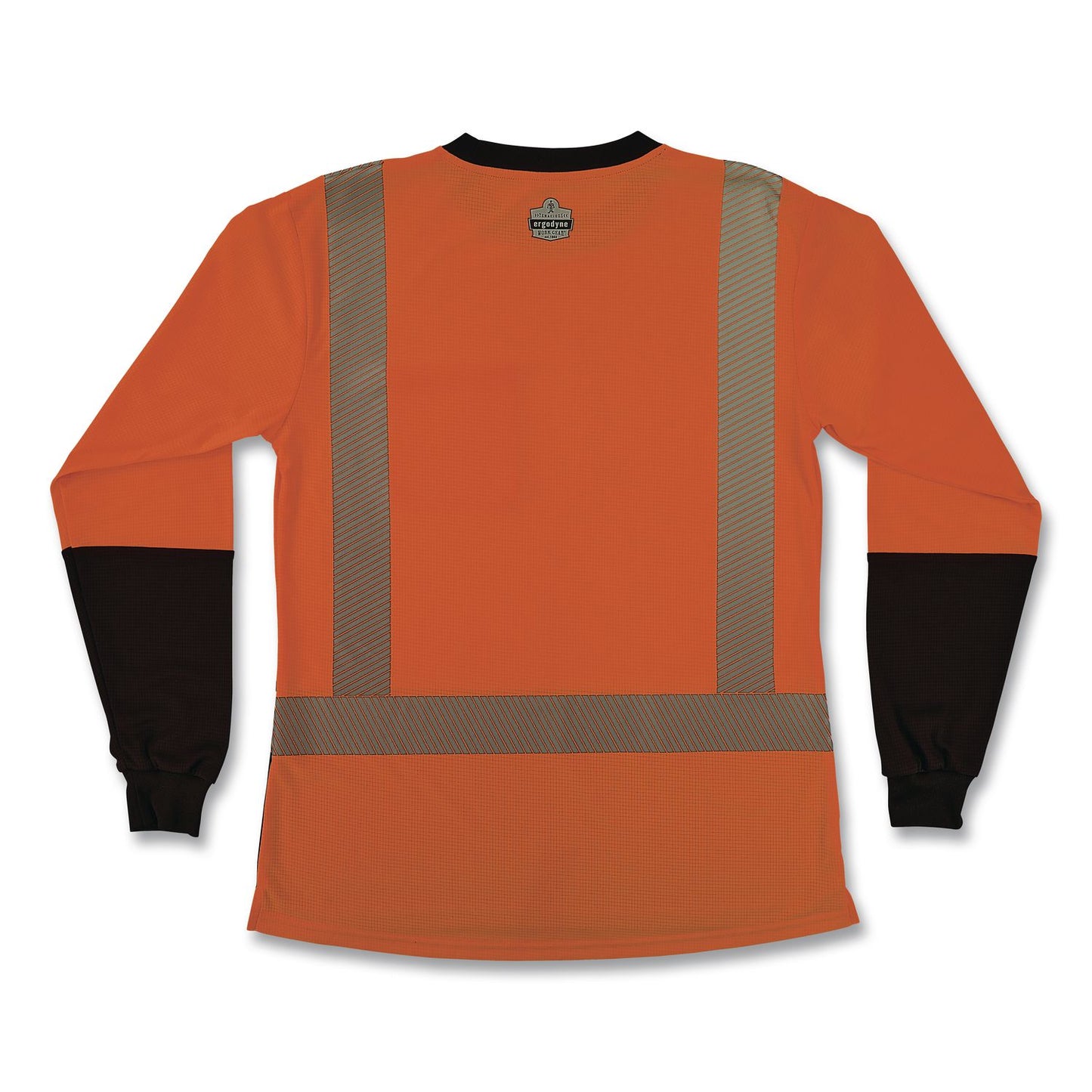 GloWear 8278BK Class 2 Women's Performance Hi-Vis Long Sleeve T-Shirt with Black Bottom, X-Large, Orange