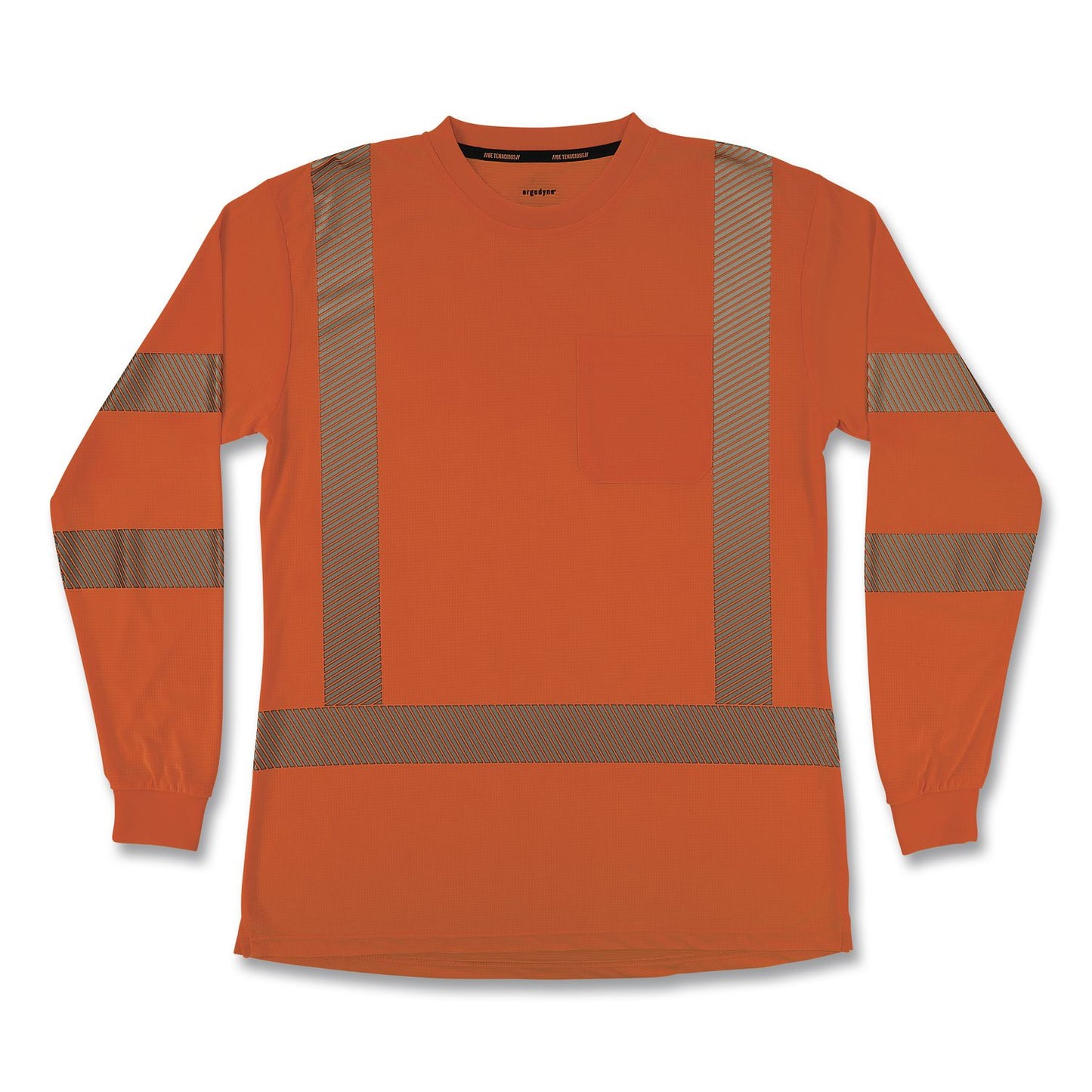 GloWear 8387 Class 3 Women's Performance Hi-Vis Long Sleeve T-Shirt, X-Large, Orange