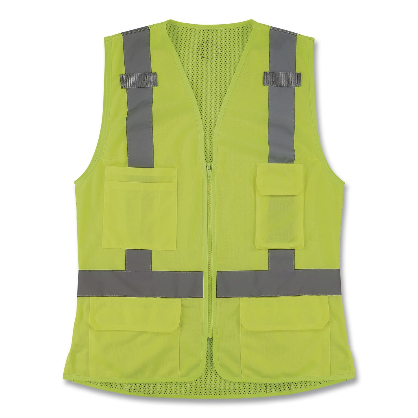 GloWear 8247ZW-S Class 2 Women's Hi-Vis Surveyor Vest with Zipper, Polyester, Small, Lime
