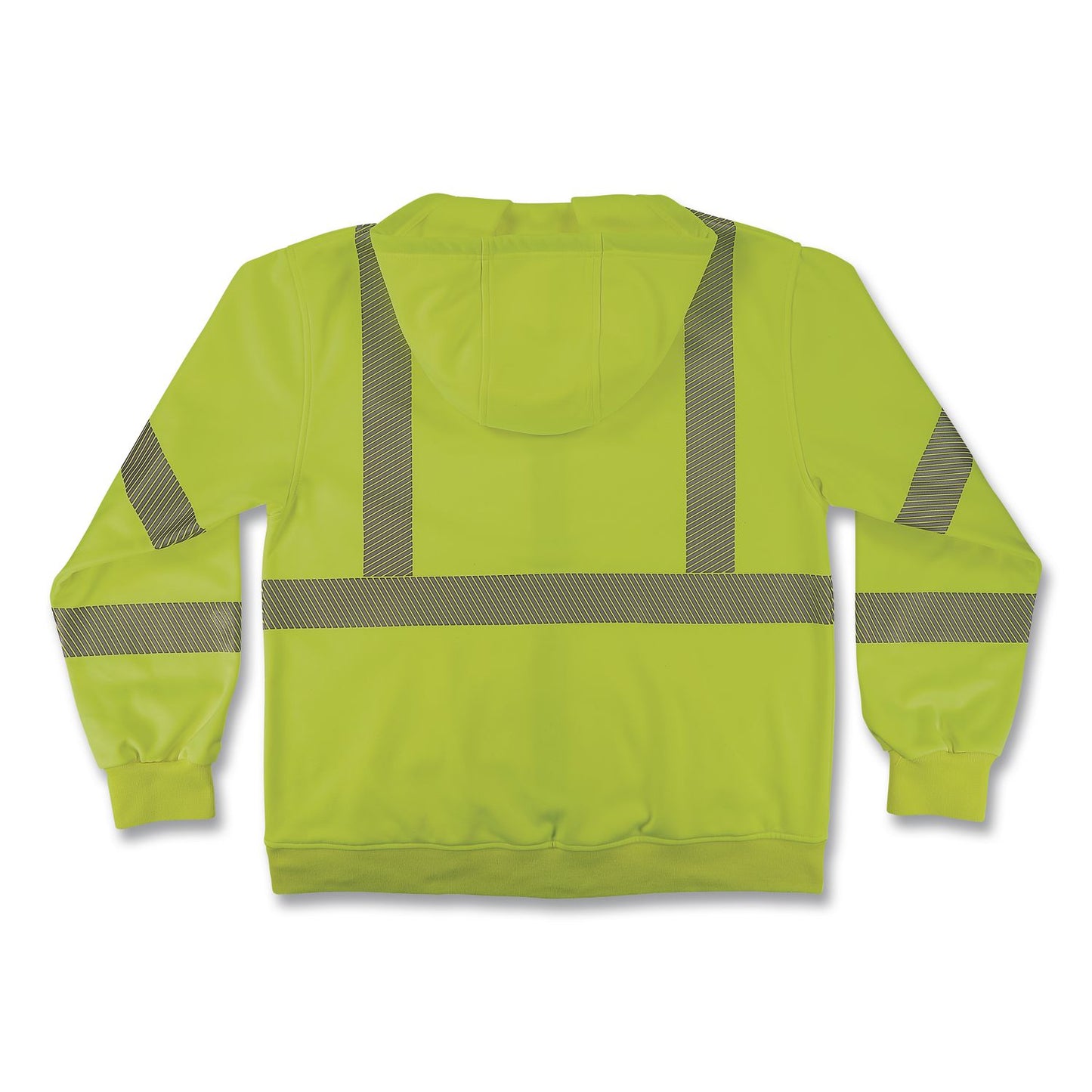 GloWear 8305W Class 3 Women's Performance Hi-Vis Hooded Zip-Up Sweatshirt, Medium, Lime