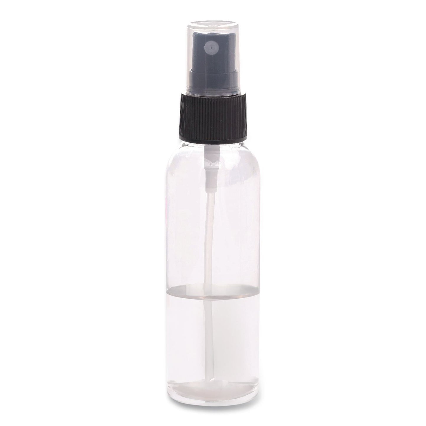 Travel Toiletry Spray Bottle, 2 oz, Clear with Black Spray Nozzle