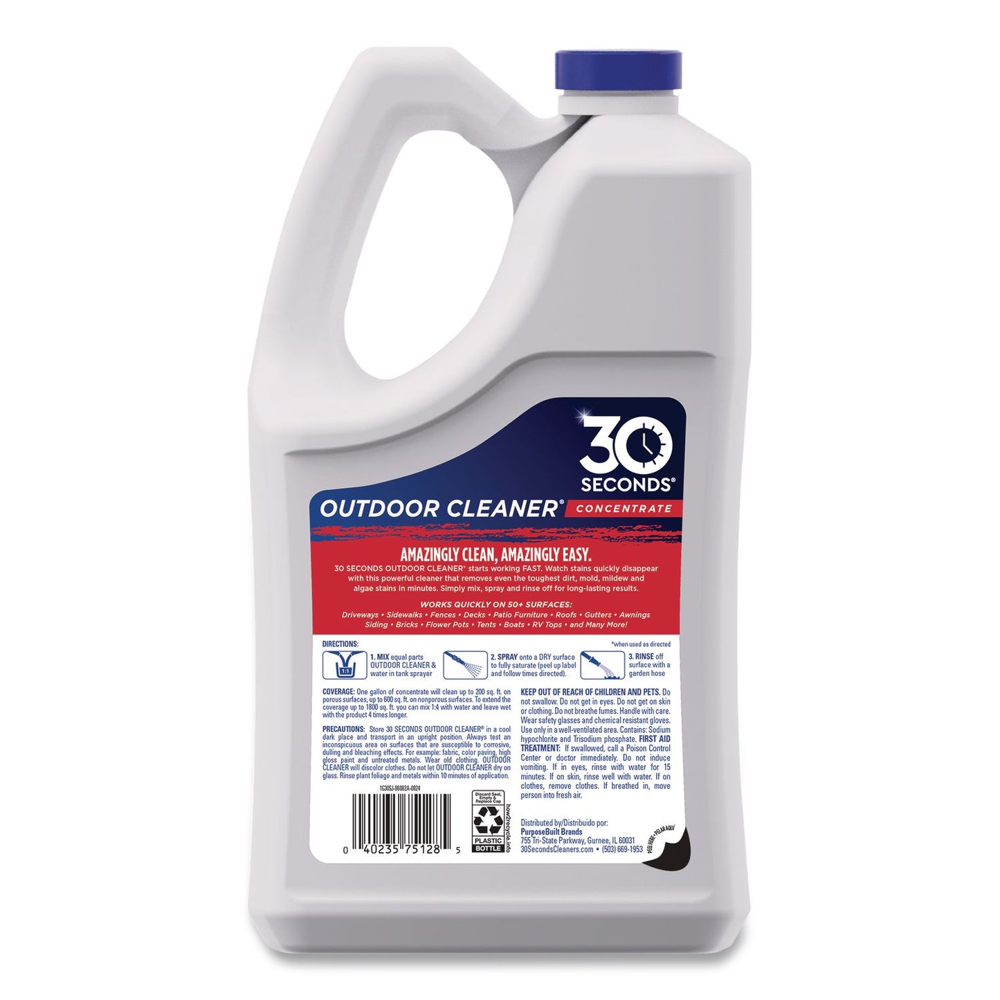 30 Seconds Outdoor Cleaner Concentrate, 1 gal Bottle