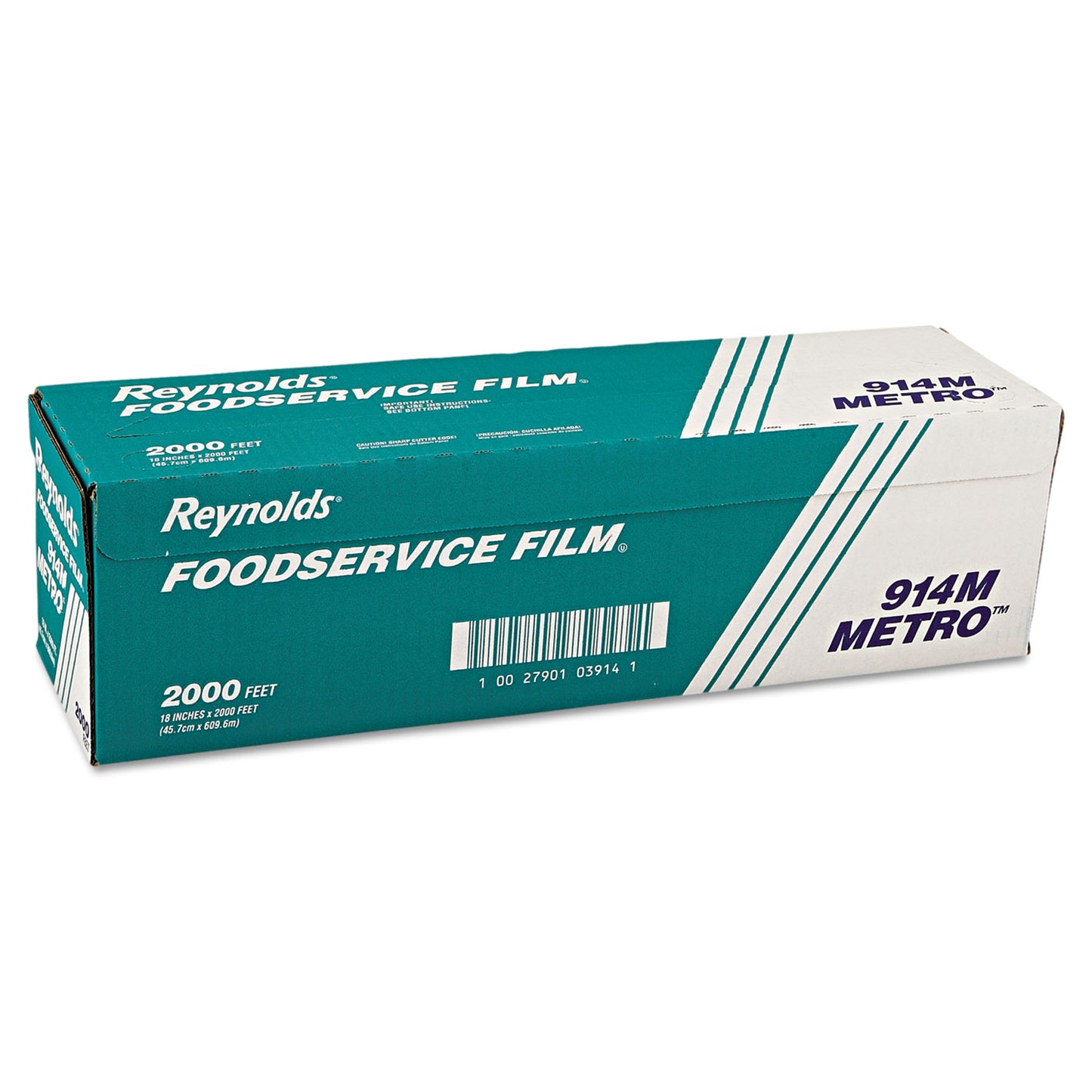 Metro Light-Duty PVC Film Roll with Cutter Box, 18" x 2,000 ft