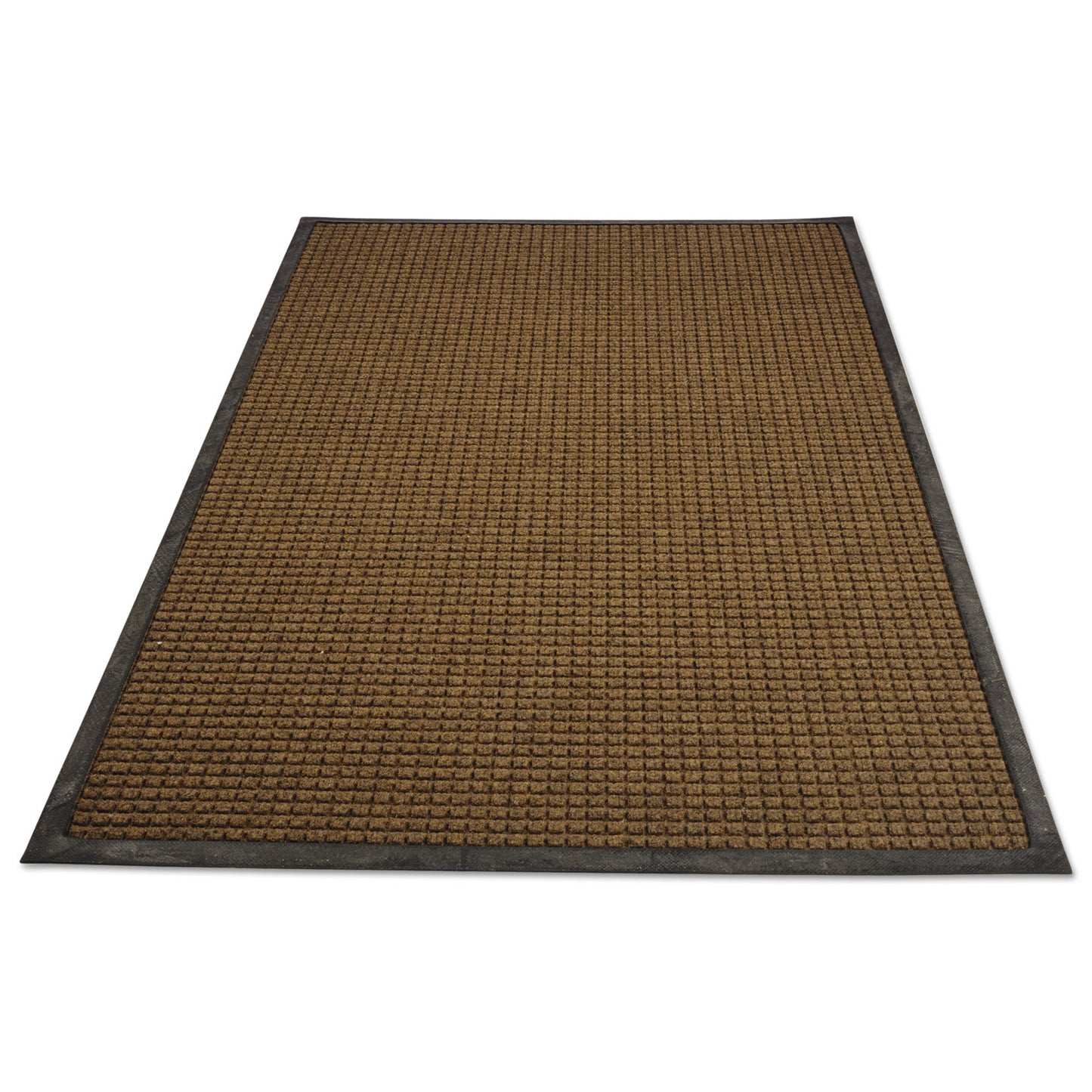 WaterGuard Indoor/Outdoor Scraper Mat, Rectangular, Brown Ridged Needle-Punch Surface, 48" x 72"