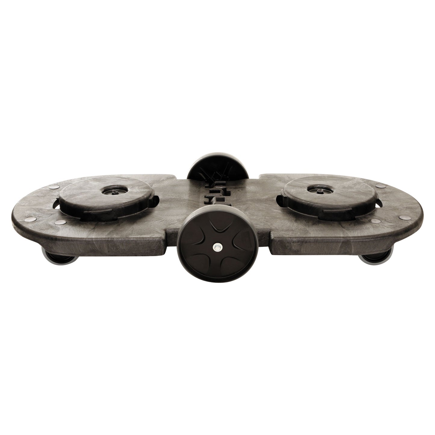 BRUTE Tandem Dolly, Two-Container, 300 lb Capacity, 20.25w x 45d x 8h, Black