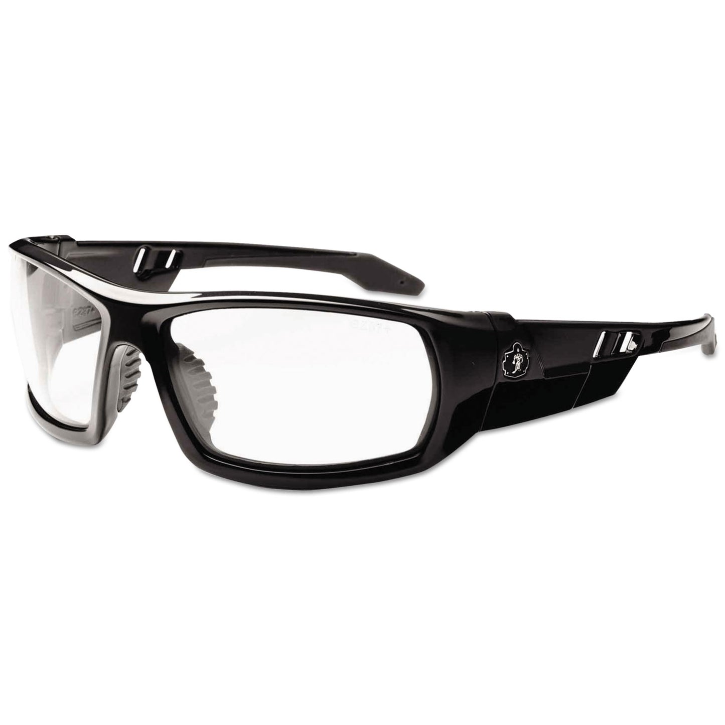 Skullerz Odin Safety Glasses, Fog-Off Technology, Black Full Frame, Clear Dual Lens