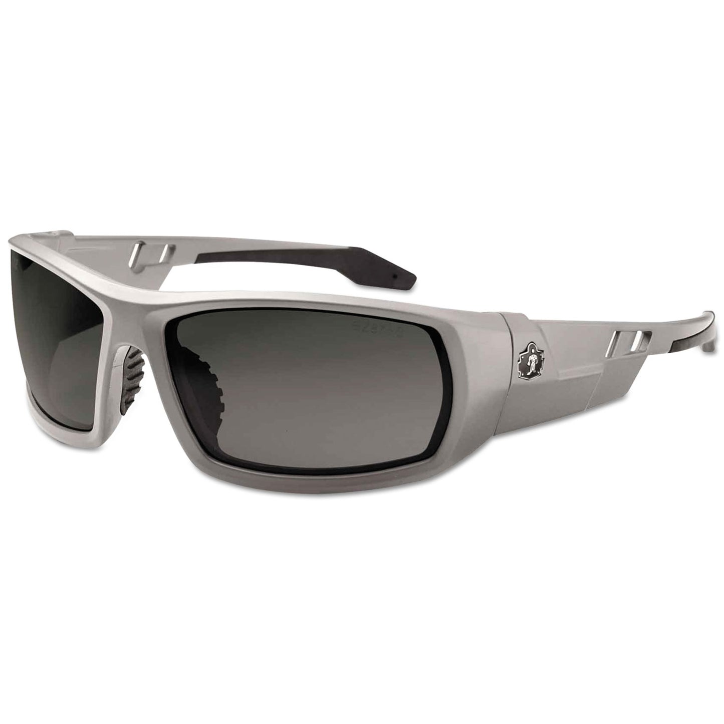 Skullerz Odin Safety Glasses, Fog-Off Technology, Matte Gray Full Frame, Smoke Dual Lens