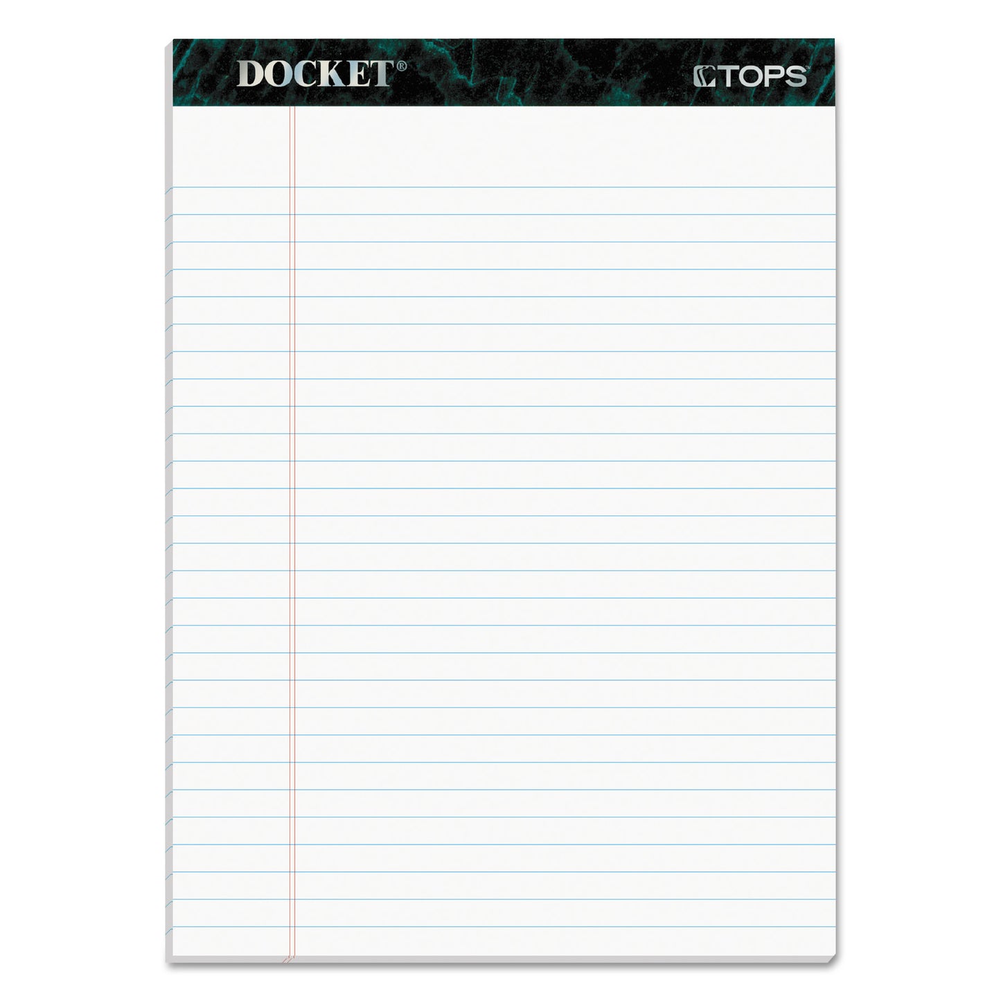 Docket Ruled Perforated Pads, Wide/Legal Rule, (50) White 8.5 x 11 Sheets, 12/Pack