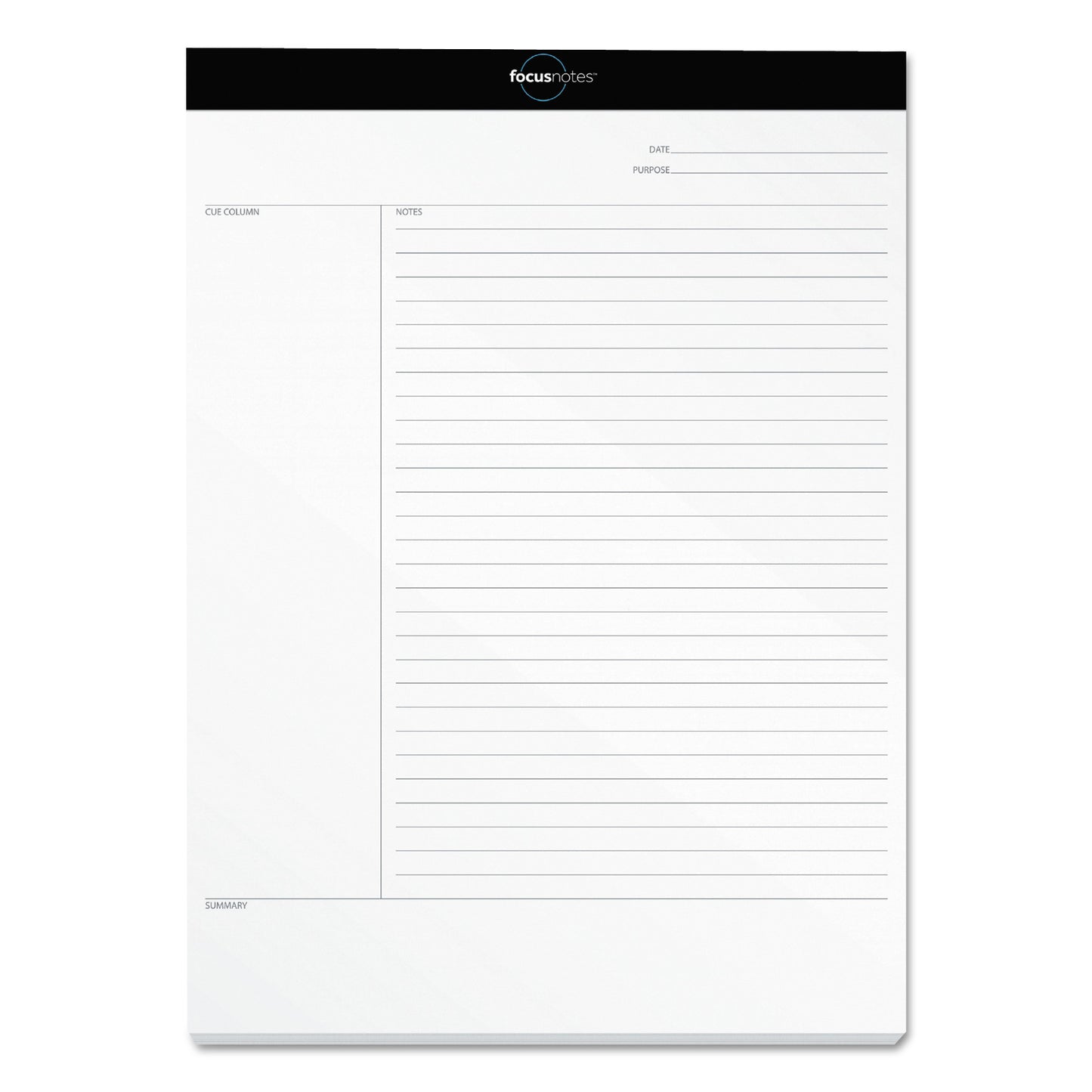 FocusNotes Legal Pad, Meeting-Minutes/Notes Format, (50) White 8.5 x 11 Sheets