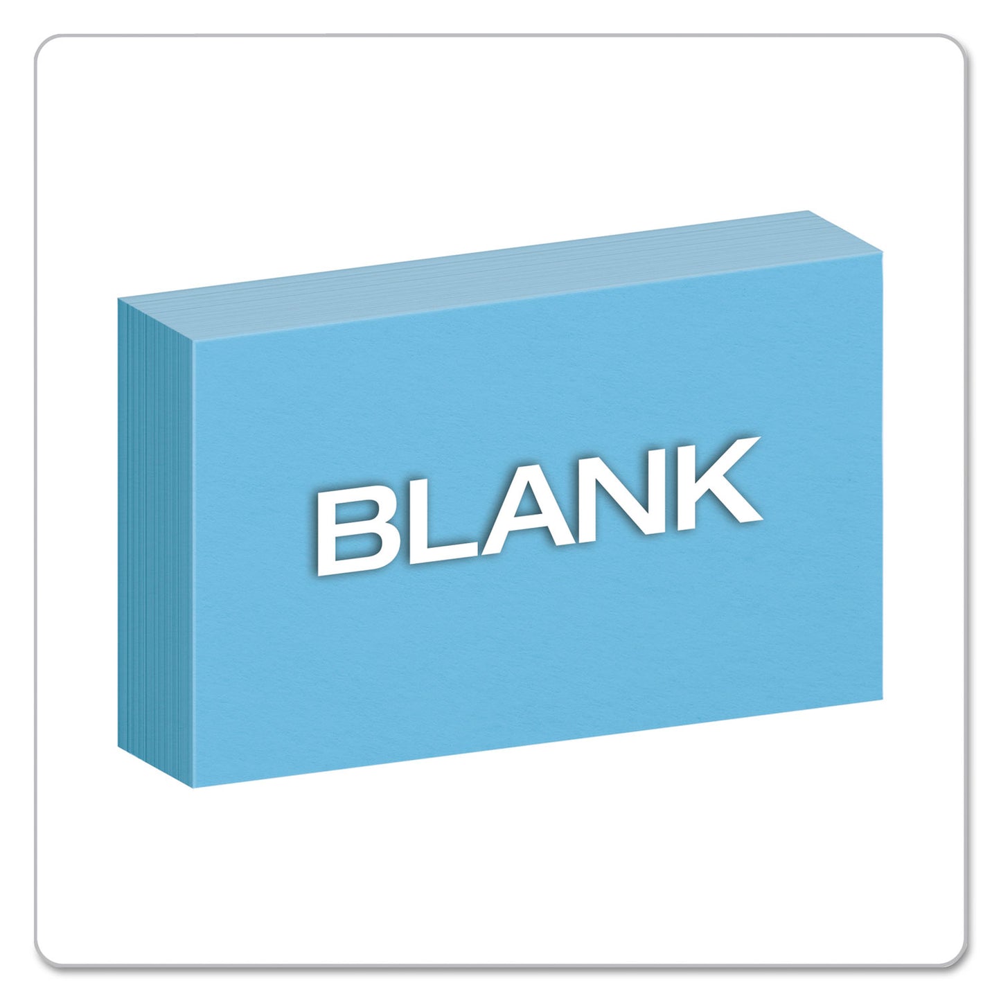 Unruled Index Cards, 3 X 5, Blue, 100/pack