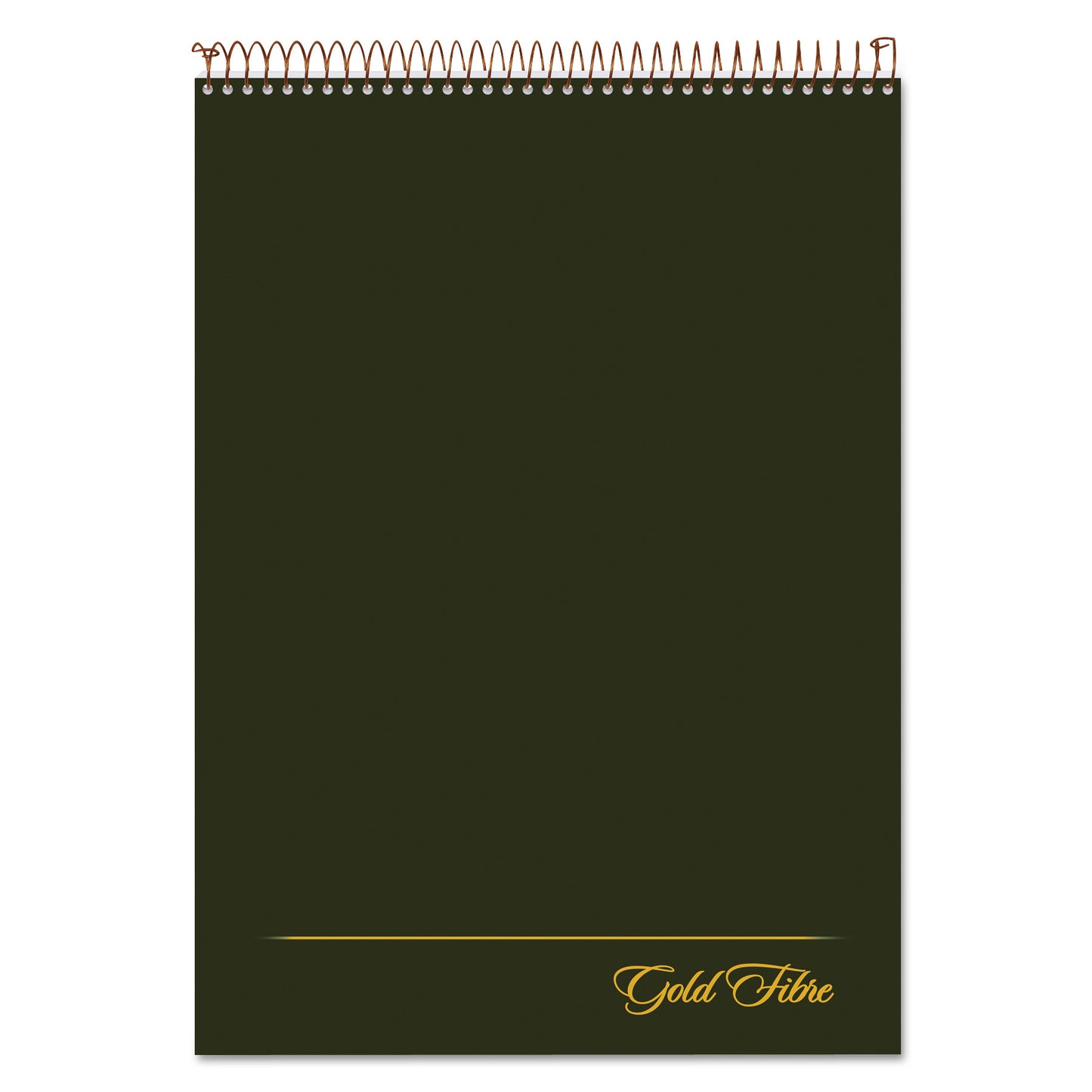 Gold Fibre Wirebound Project Notes Pad, Green Cover, Project-Management Format, (70) White 8.5 x 11 Sheets