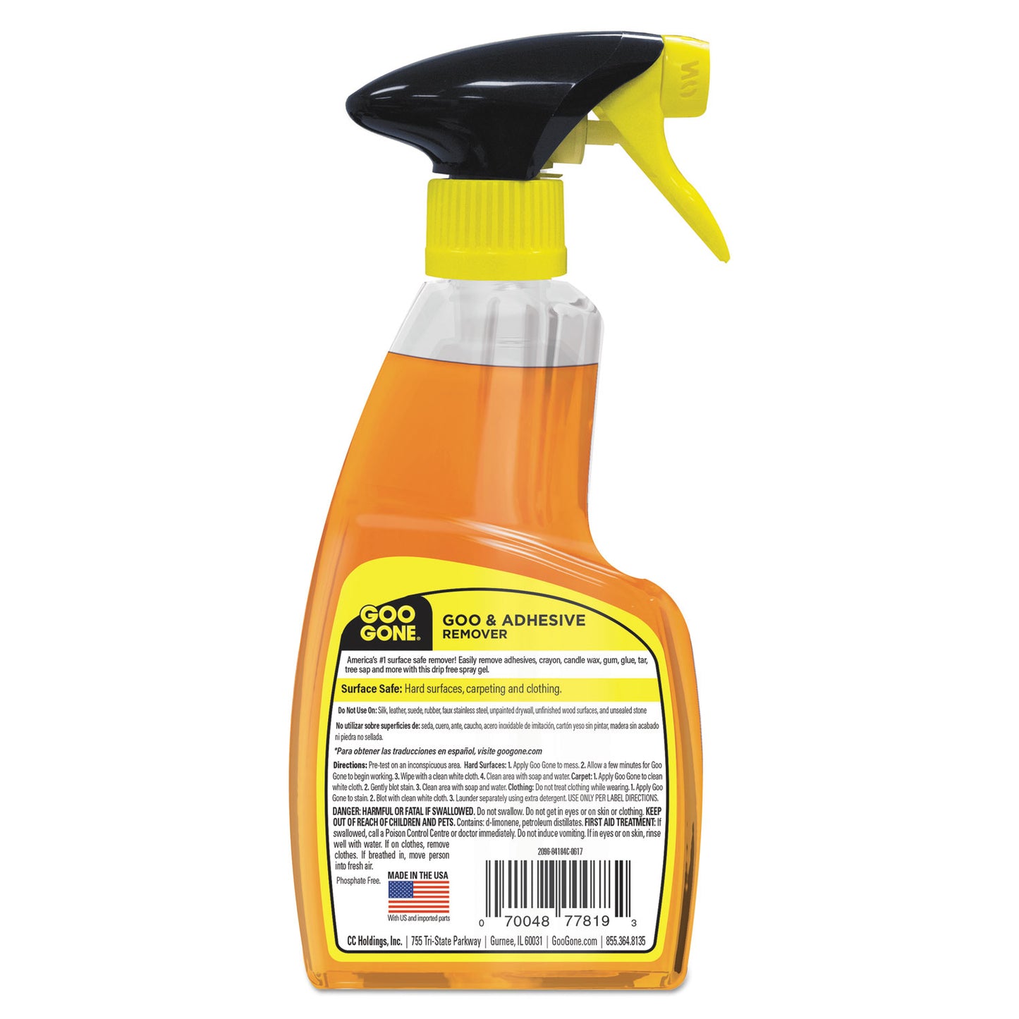 Spray Gel Cleaner, Citrus Scent, 12 Oz Spray Bottle