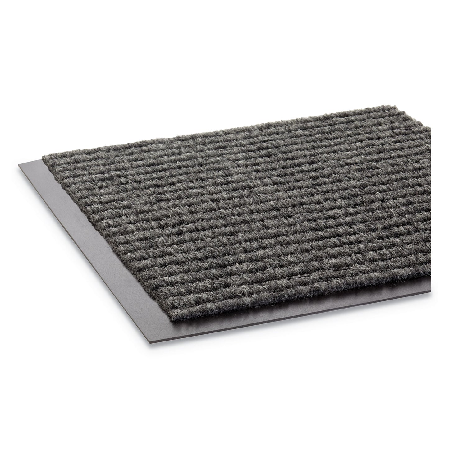 Needle-Rib Wiper/Scraper Mat, Rectangular, Gray Ribbed Surface, 48" x 72"