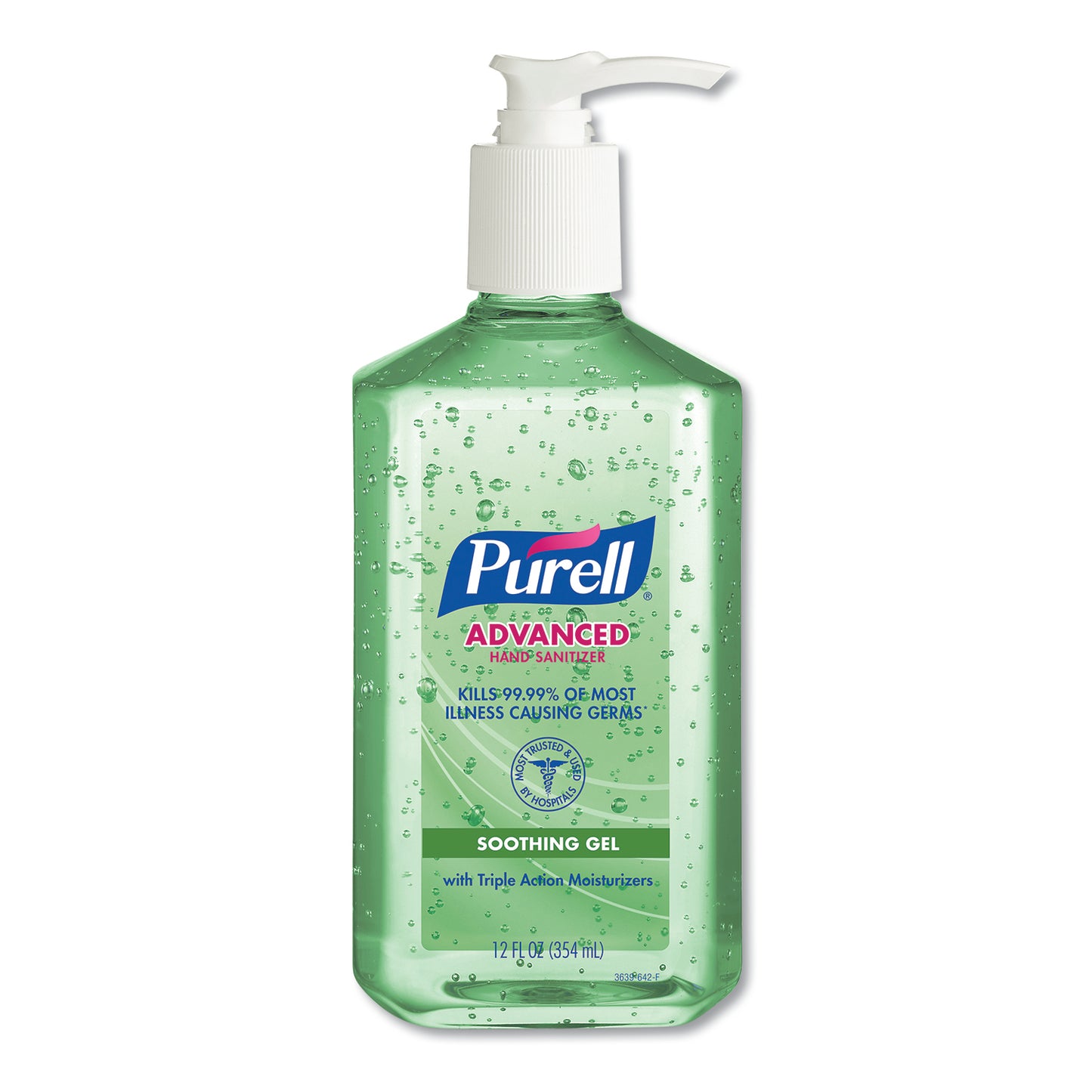 Advanced Hand Sanitizer Soothing Gel, 12 oz Pump Bottle, Fresh Scent