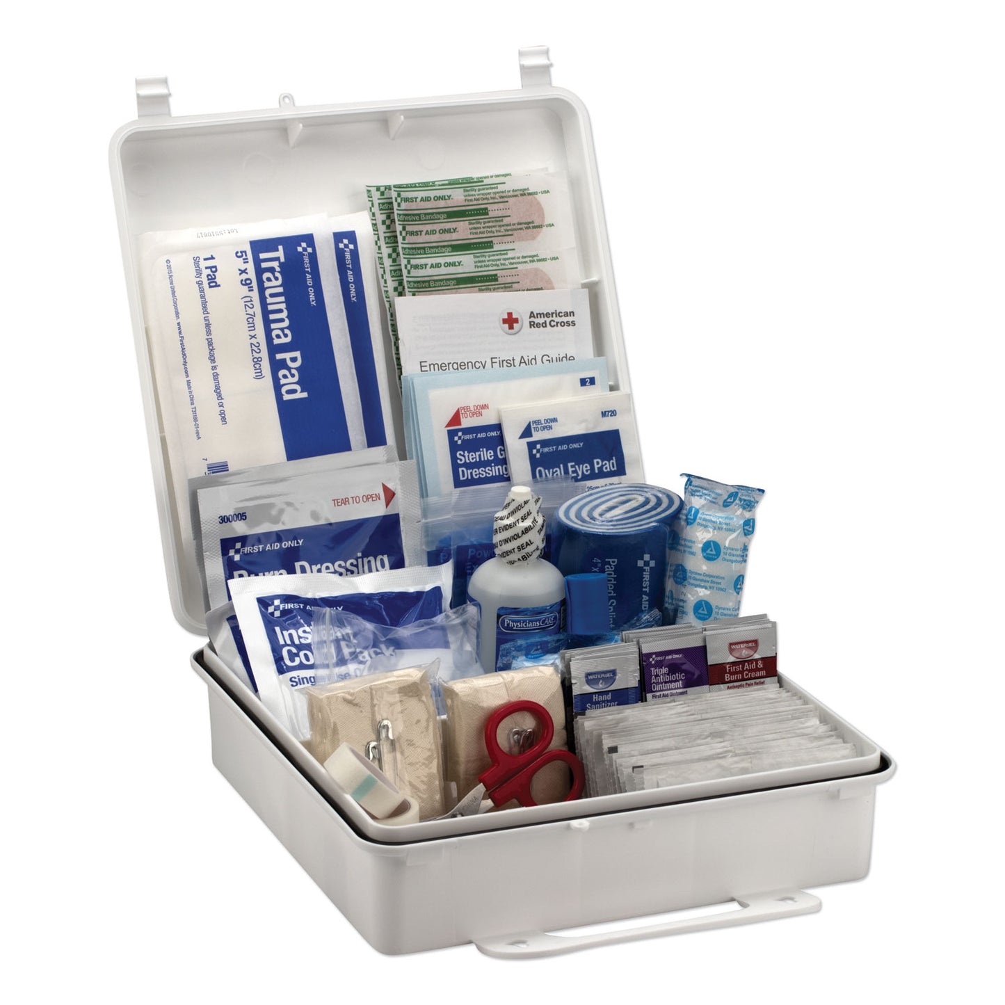 Bulk ANSI 2015 Compliant First Aid Kit, 199 Pieces, Plastic Case