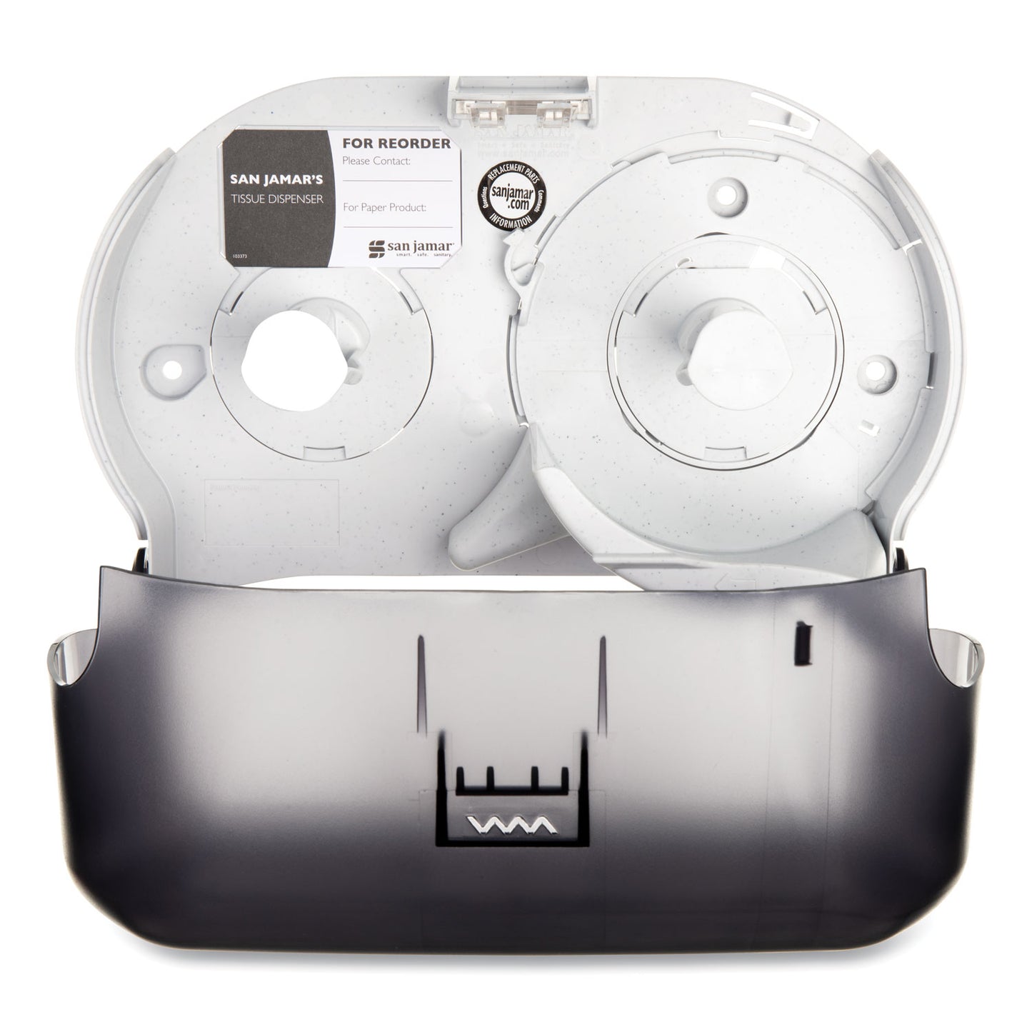 Versatwin Standard Bath Tissue Dispenser, Classic, 8 x 5.75 x 12.75, Transparent Black Pearl