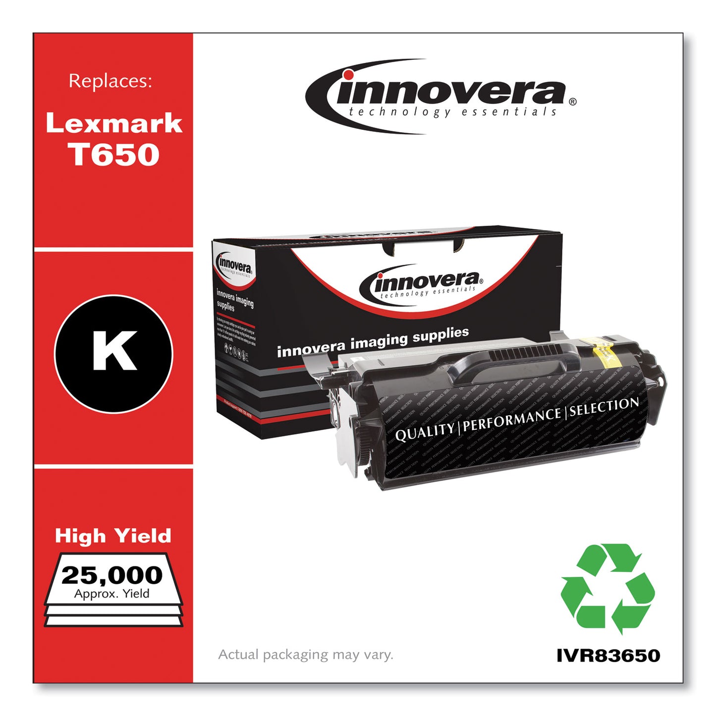 Remanufactured Black Toner, Replacement for T650H21A, 25,000 Page-Yield