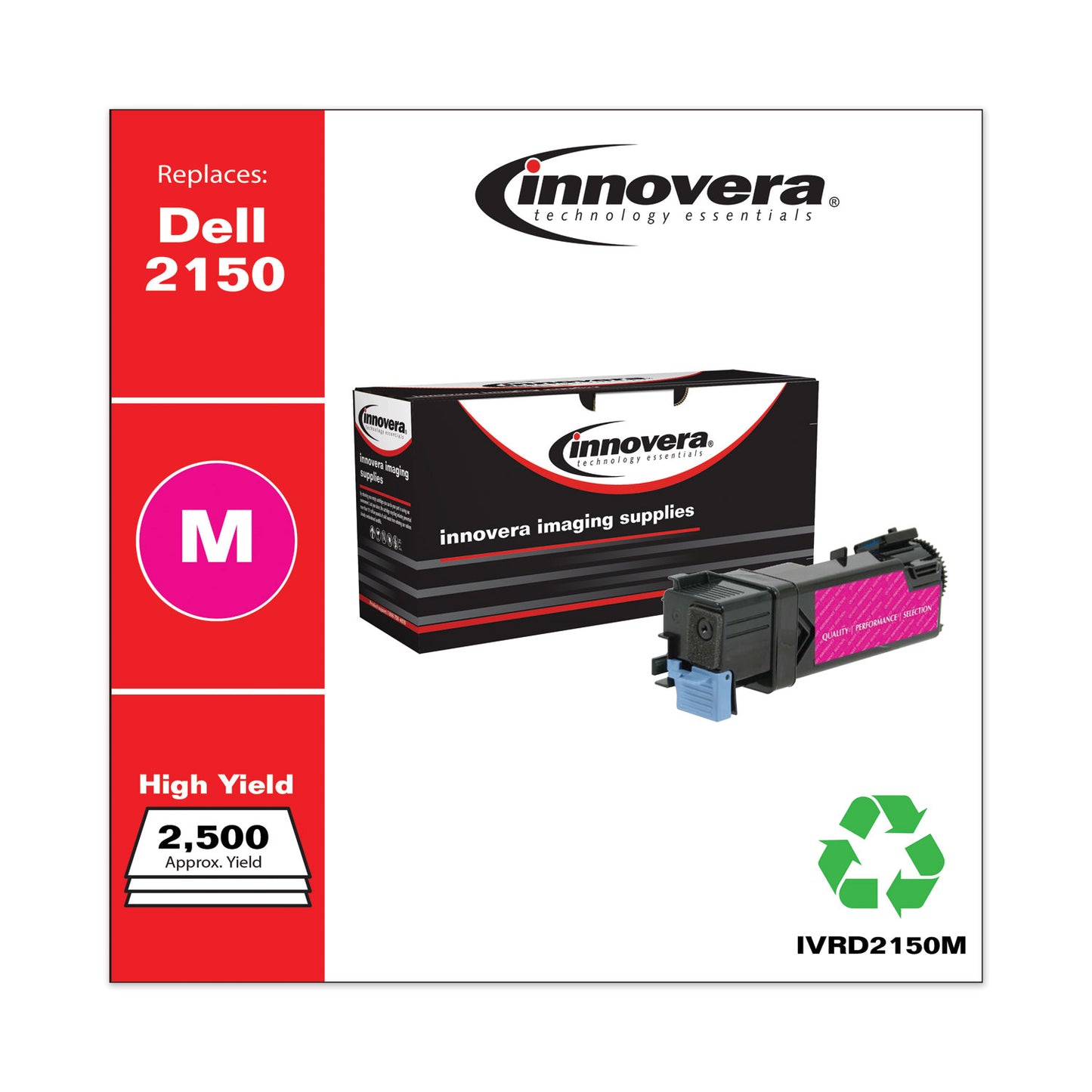 Remanufactured Magenta High-Yield Toner, Replacement for 331-0717, 2,500 Page-Yield