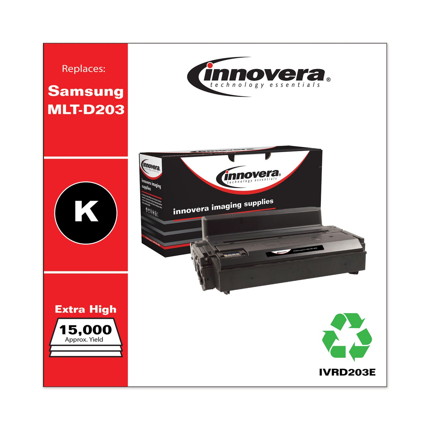 Remanufactured Black Extra High-Yield Toner, Replacement for MLT-D203E (SU890A), 10,000 Page-Yield