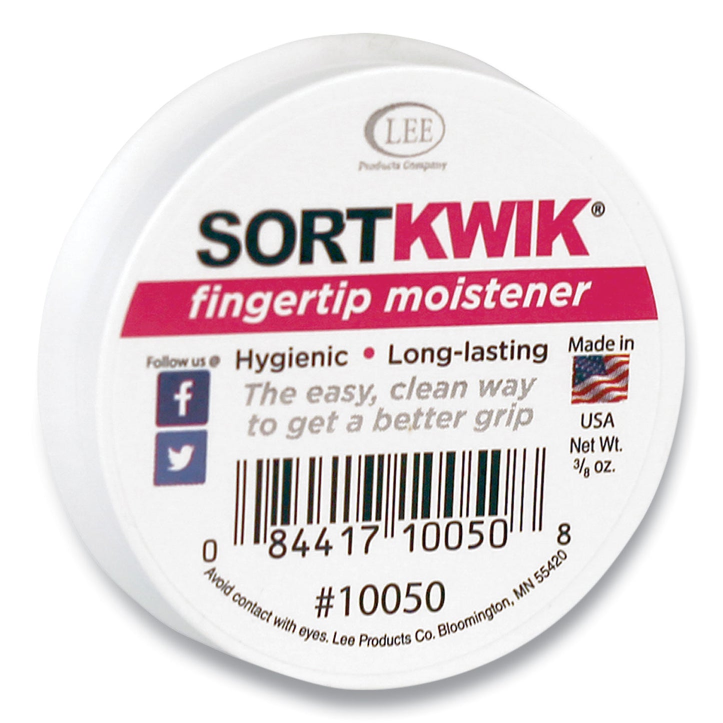 Sortkwik Fingertip Moisteners, 0.38 oz, Pink