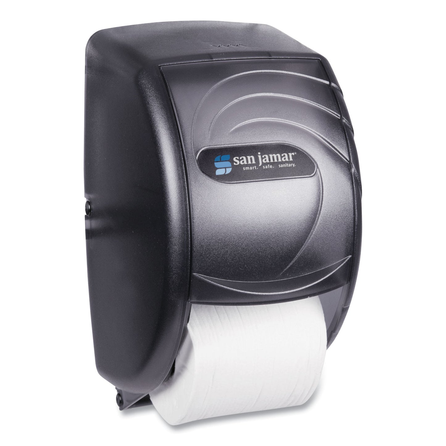 Duett Standard Bath Tissue Dispenser, Oceans, 7.5 x 7 x 12.75, Transparent Black Pearl