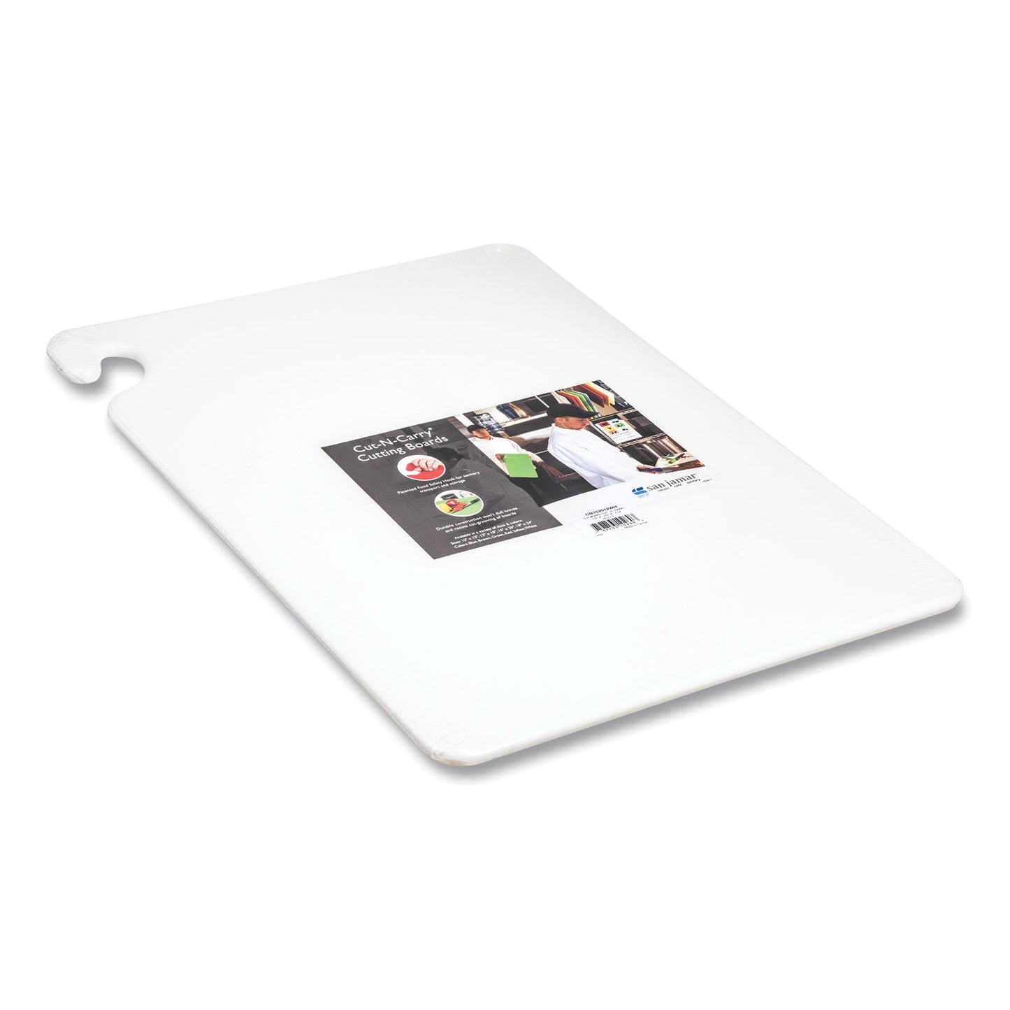 Cut-N-Carry Color Cutting Boards, Plastic, 20 x 15 x 0.5, White