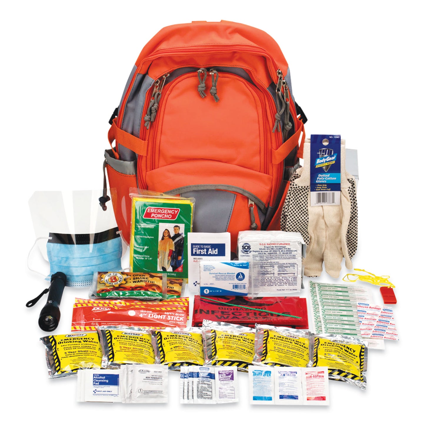 Emergency Care Backpack XL, 63 Pieces, Nylon Fabric Case