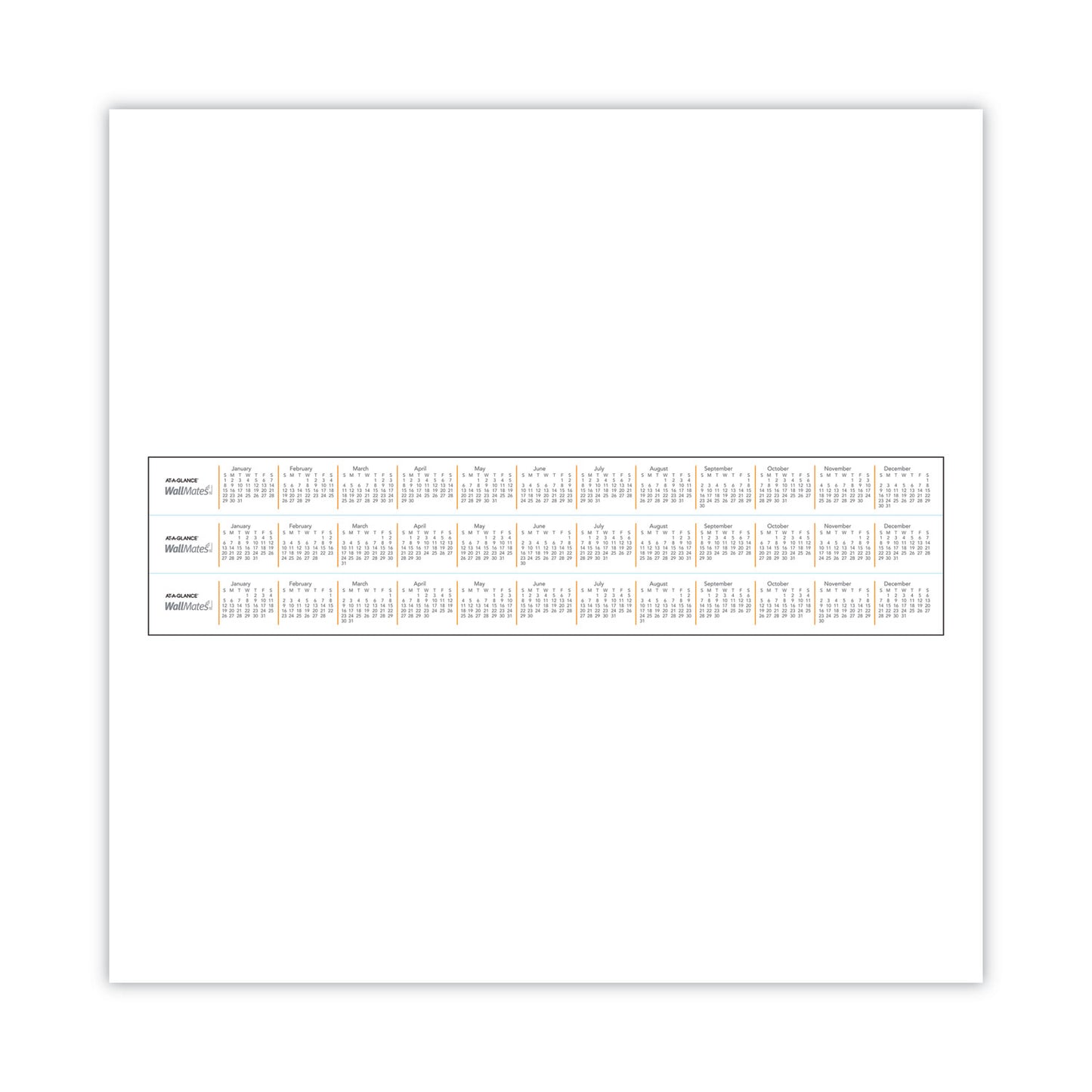Wallmates Self-Adhesive Dry Erase Weekly Planning Surfaces, 18 X 24, White/gray/orange Sheets, Undated