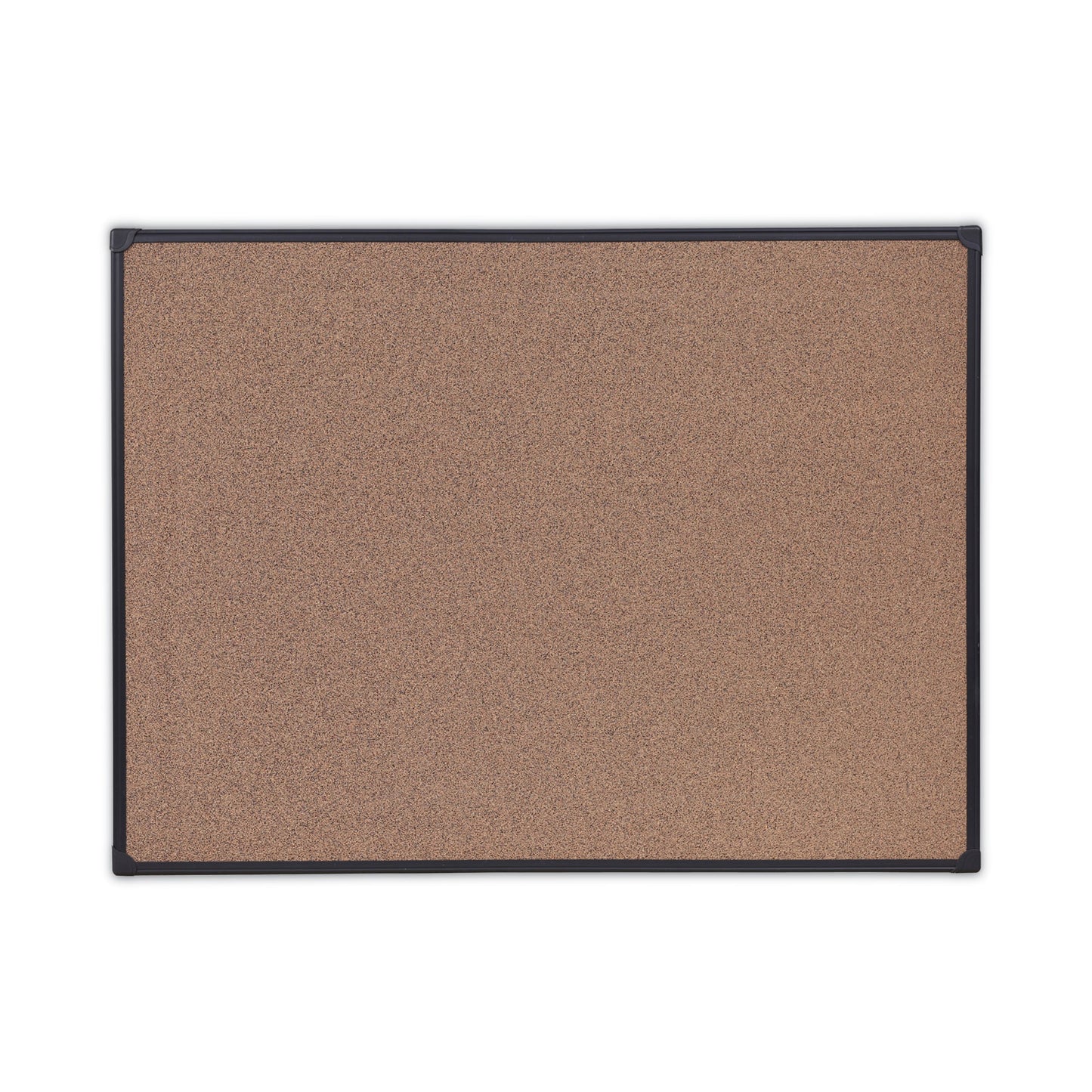 Tech Cork Board, 47.24" x 35.43", Brown Surface, Black Aluminum Frame