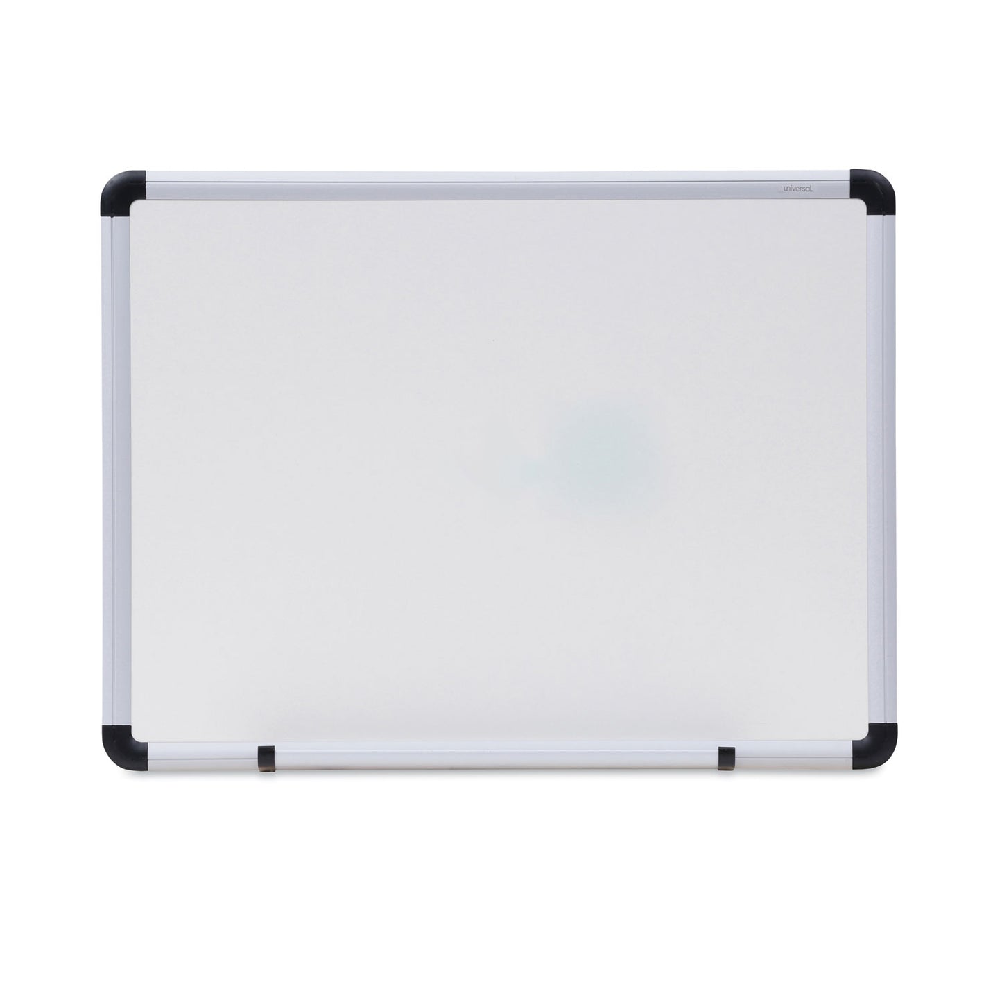 Modern Melamine Dry Erase Board with Aluminum Frame, 24" x 18", White Surface, Satin Aluminum Frame