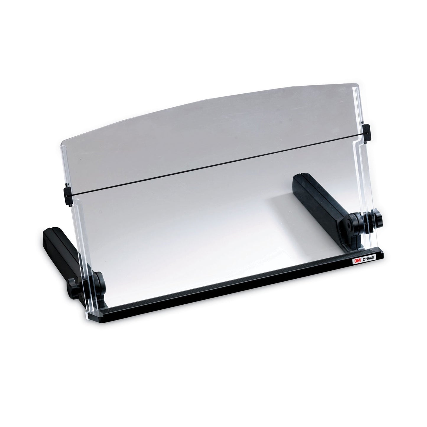 In-Line Document Holder with 18" Wide Backplate, Holds Up to 300 Legal Size Sheets, Plastic, Black/Clear