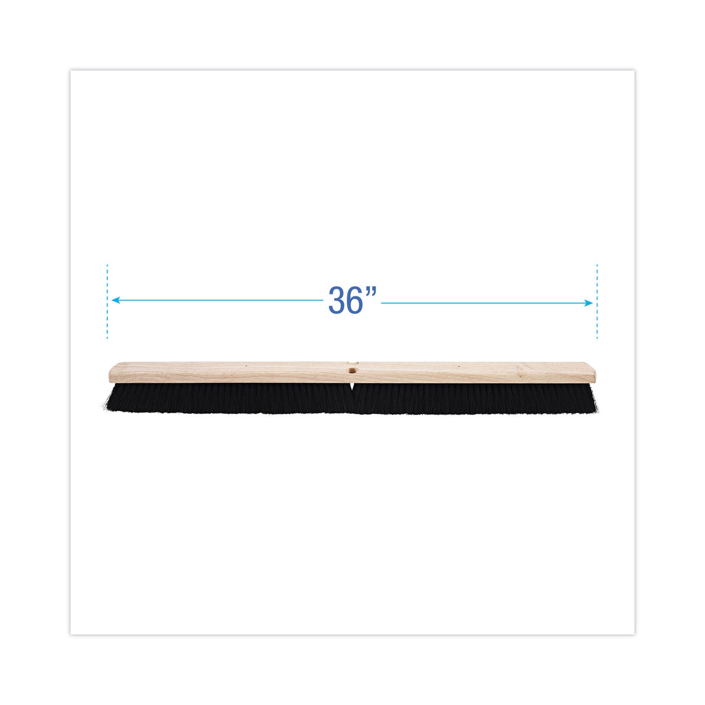 Floor Brush Head, 2.5" Black Tampico Fiber Bristles, 36" Brush