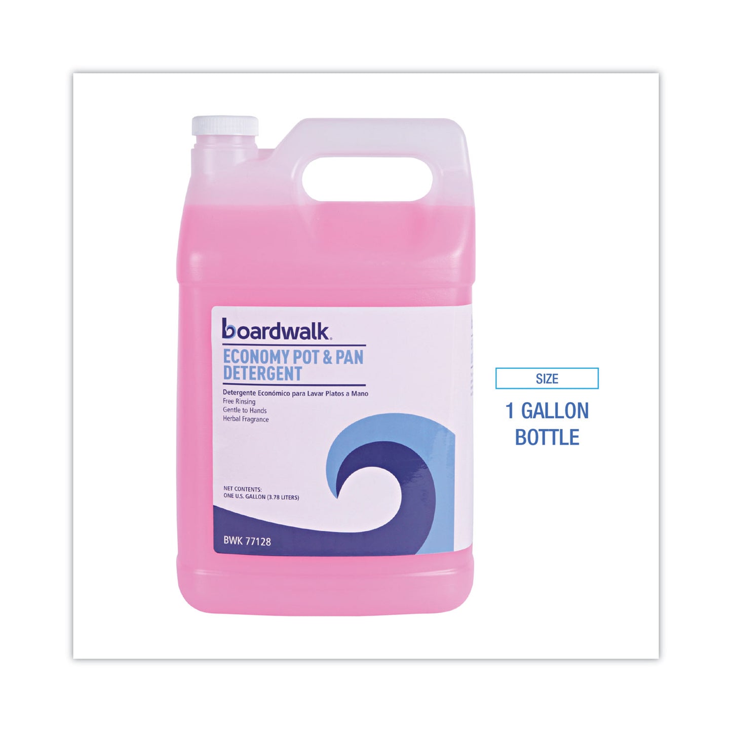 Industrial Strength Pot and Pan Hand Dishwashing Detergent, Herbal Scent, 1 gal Bottle
