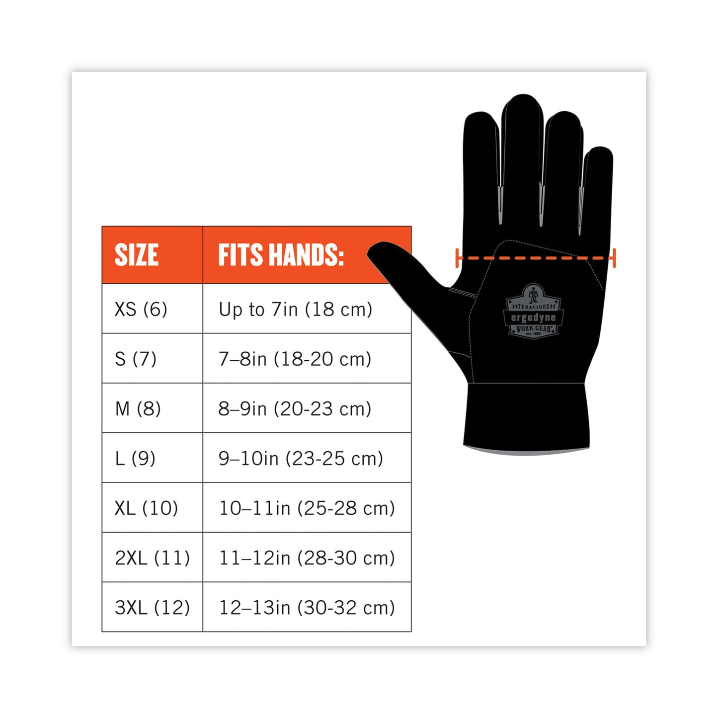 ProFlex 821 Smooth Surface Handling Gloves, Large, Black, Pair