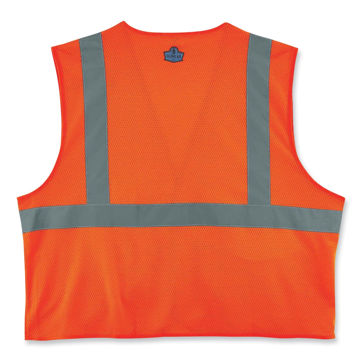 GloWear 8220HL Class 2 Standard Mesh Hook and Loop Vest, Polyester, Large/X-Large, Orange