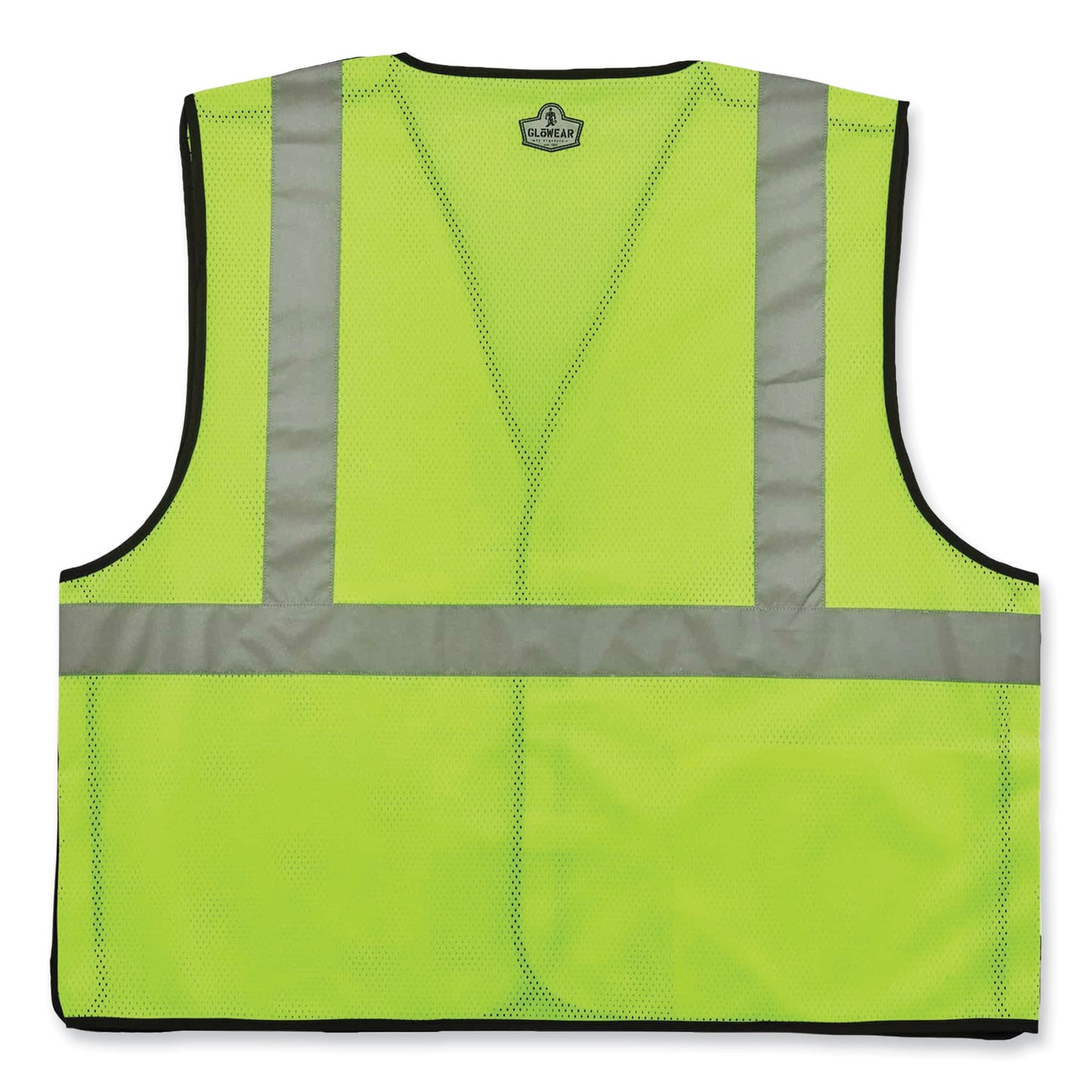 GloWear 8216BA Class 2 Breakaway Mesh ID Holder Vest, Polyester, 2X-Large/3X-Large, Lime