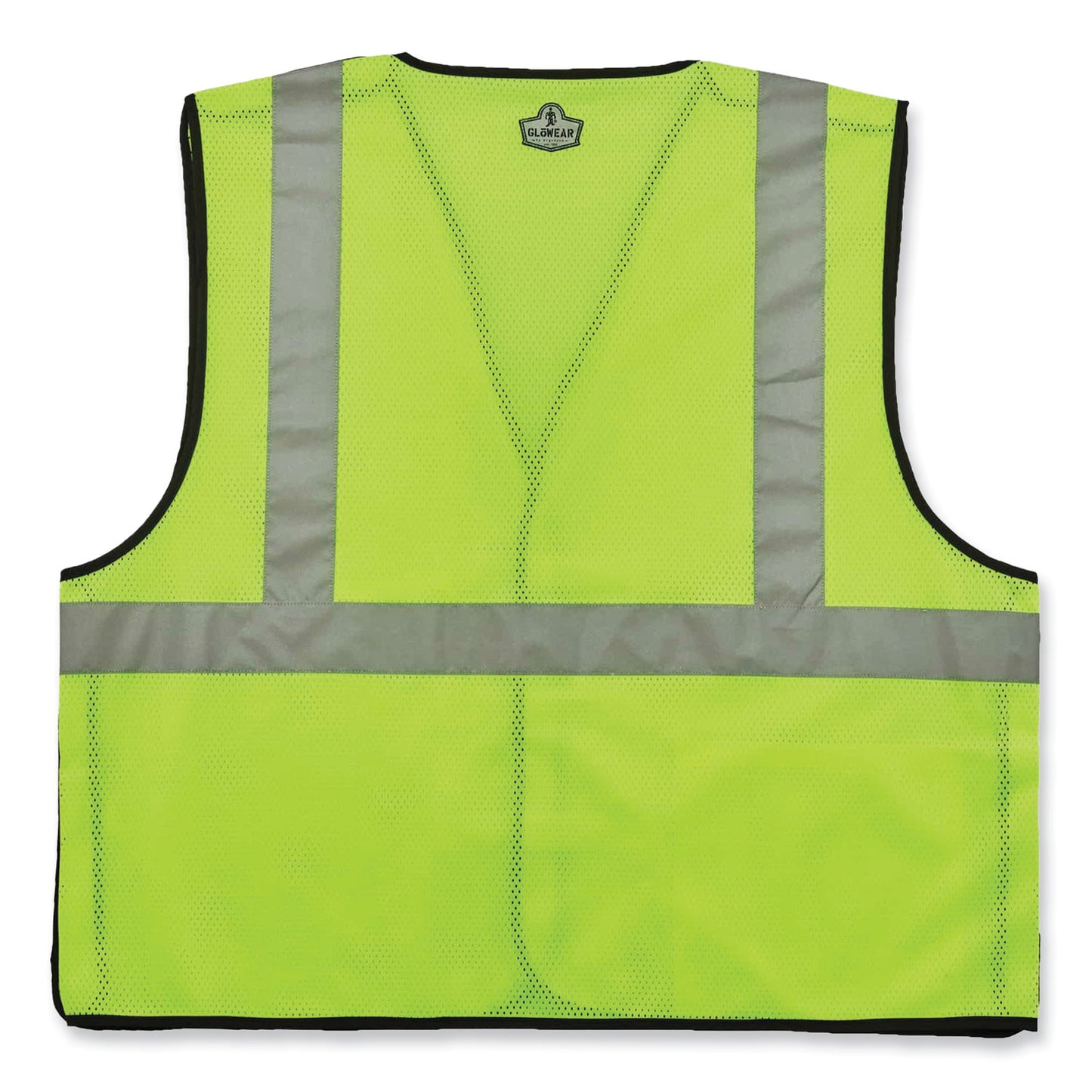 GloWear 8216BA Class 2 Breakaway Mesh ID Holder Vest, Polyester, 4X-Large/5X-Large, Lime