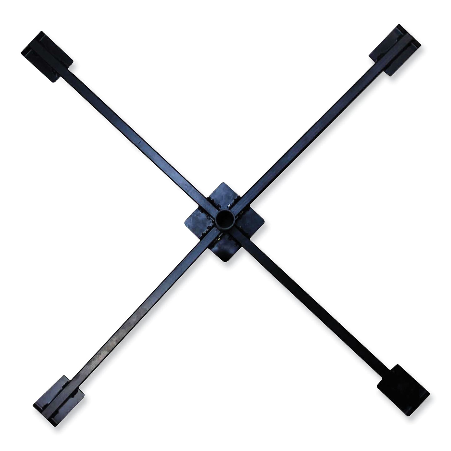 Shax 6190 Umbrella Stand, 1.65" Cylinder with Set Screw Clamp, Metal, 48 x 48 x 10, Black