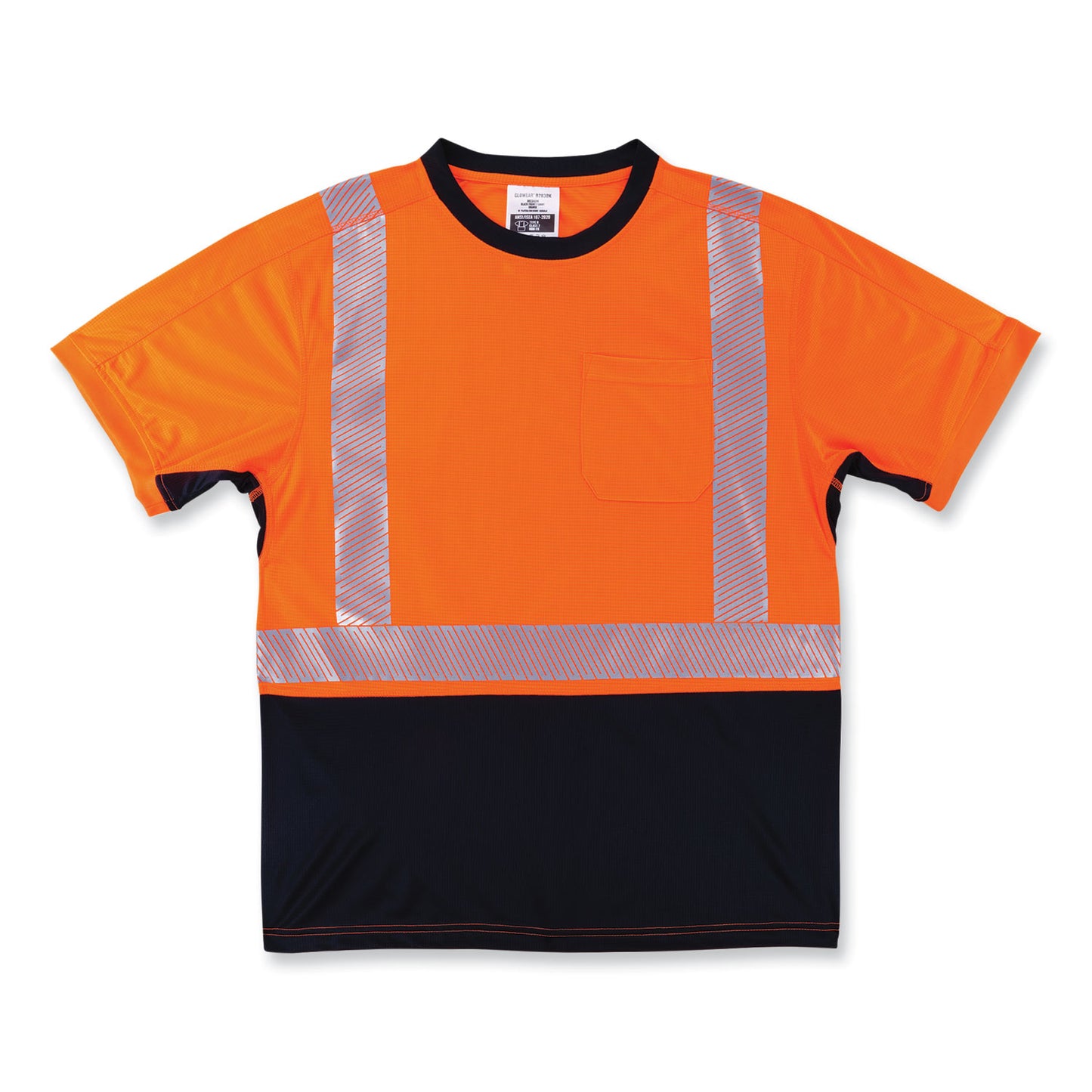GloWear 8283BK Class 2 Lightweight Performance Hi-Vis T-Shirt, X-Large, Orange