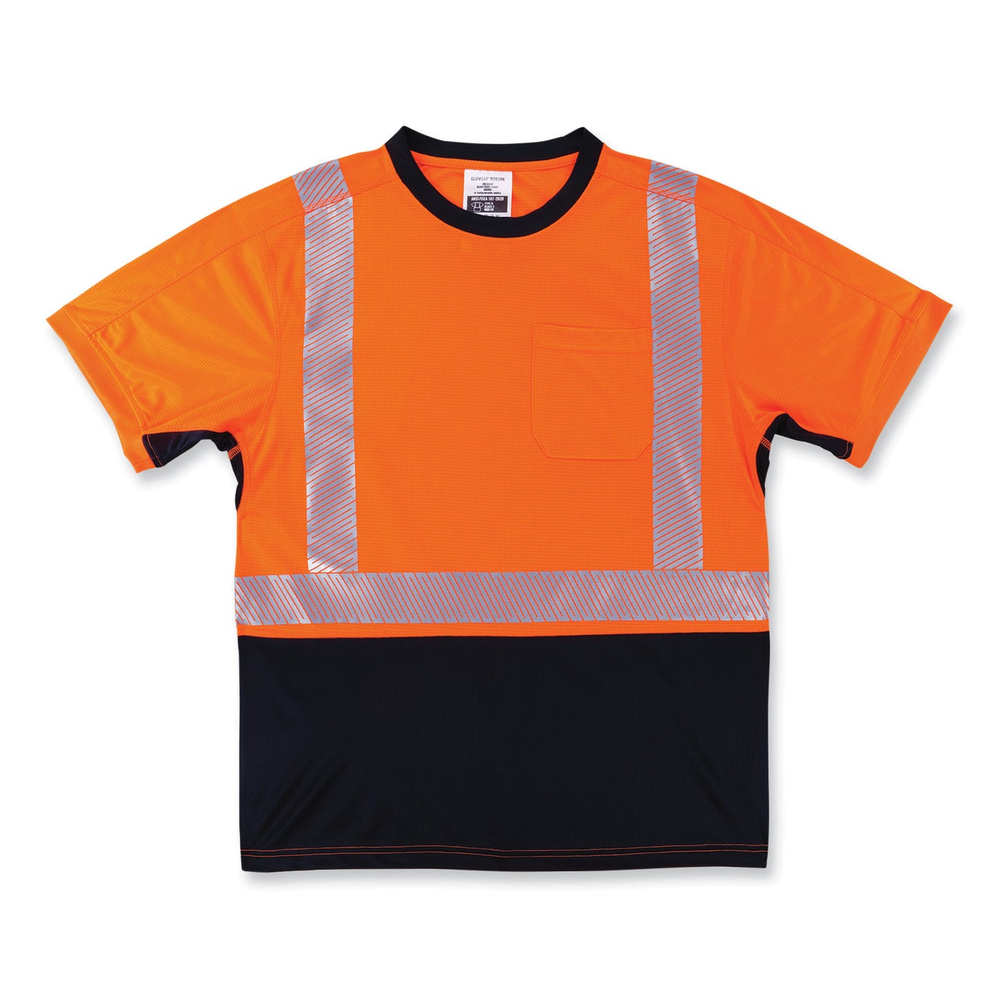 GloWear 8283BK Class 2 Lightweight Performance Hi-Vis T-Shirt, 5X-Large, Orange